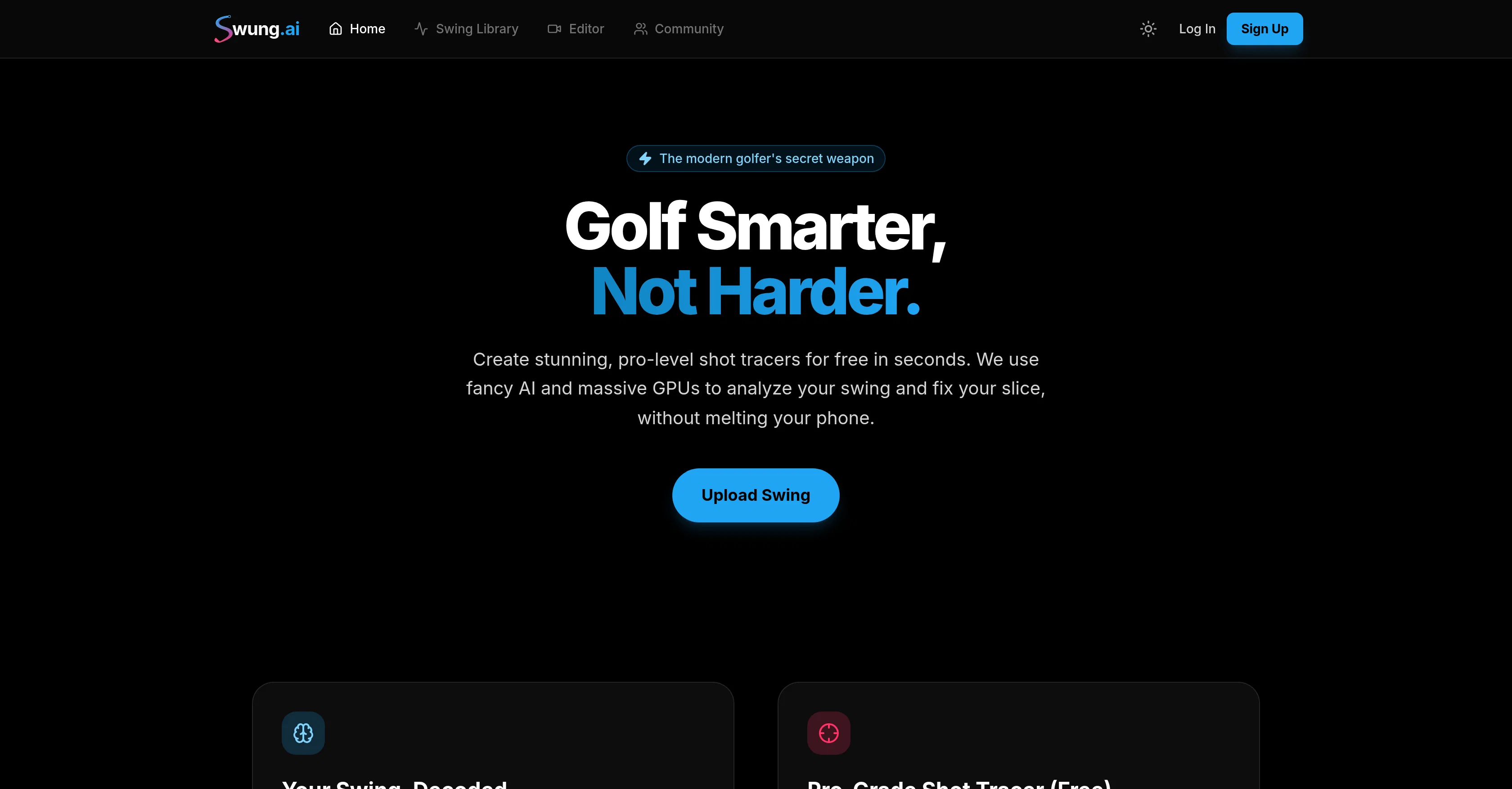 swung.ai screenshot