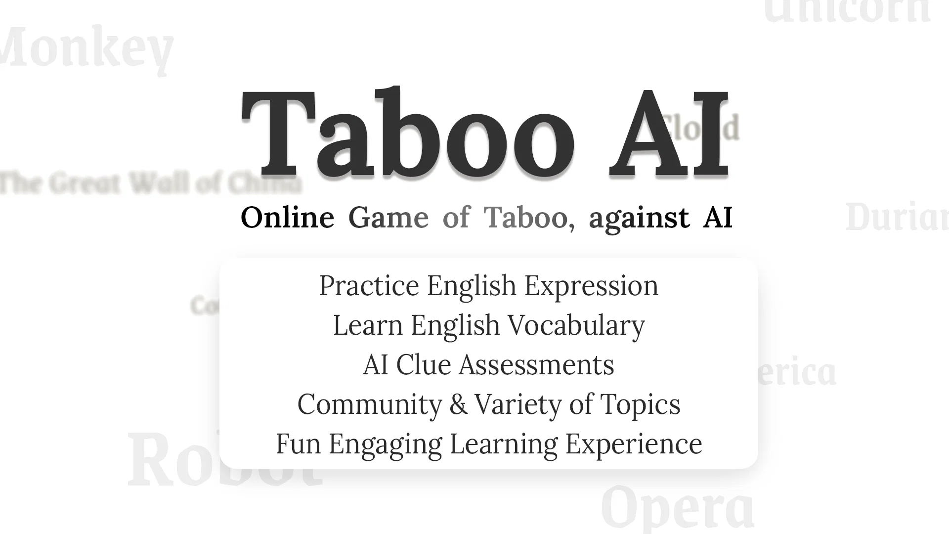 Taboo AI screenshot