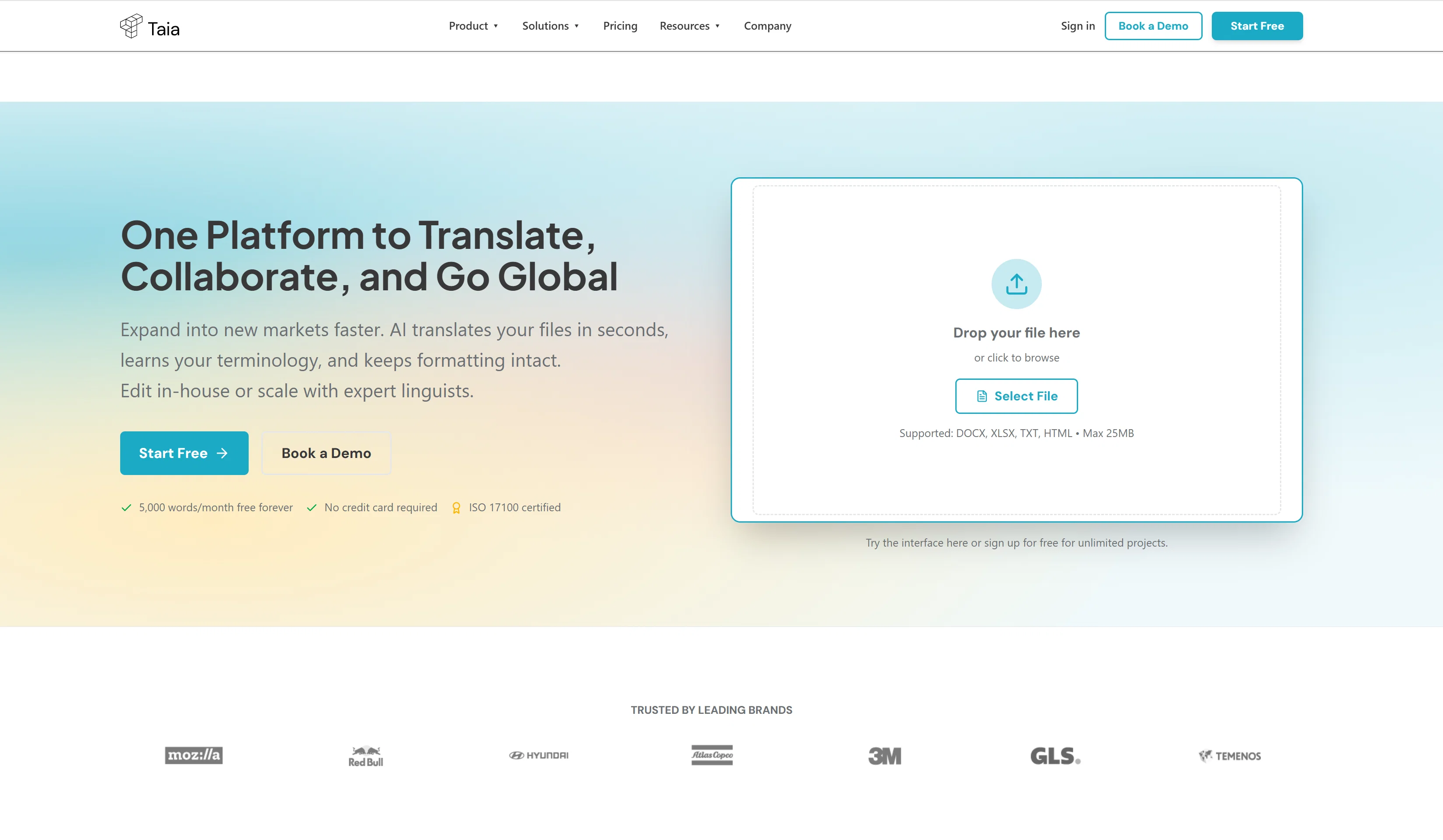 Taia screenshot
