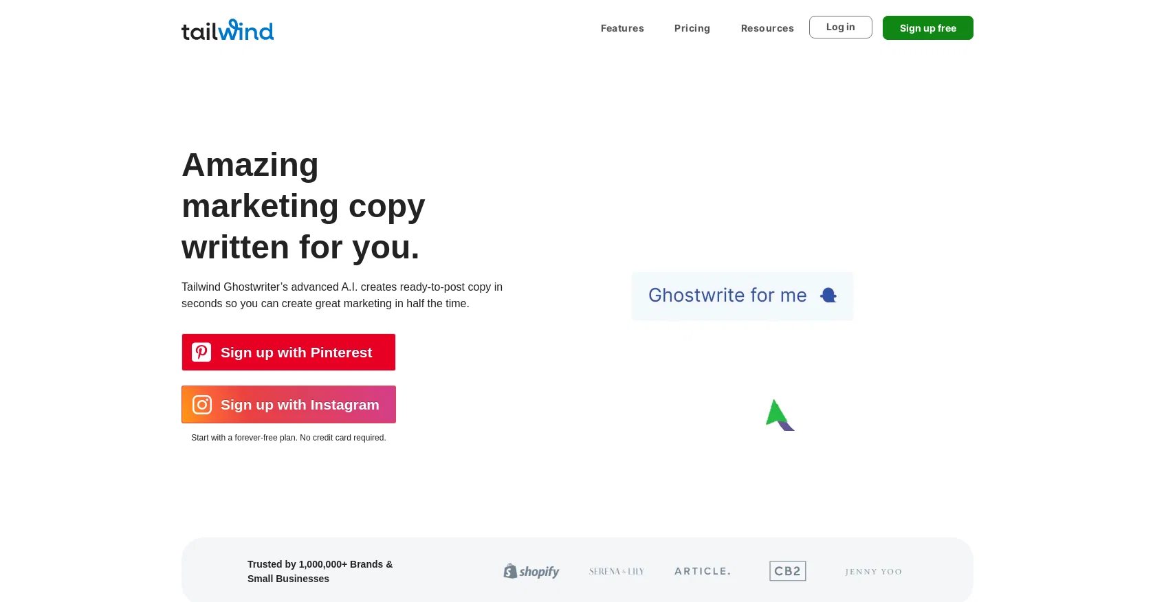 Tailwind Ghostwriter screenshot
