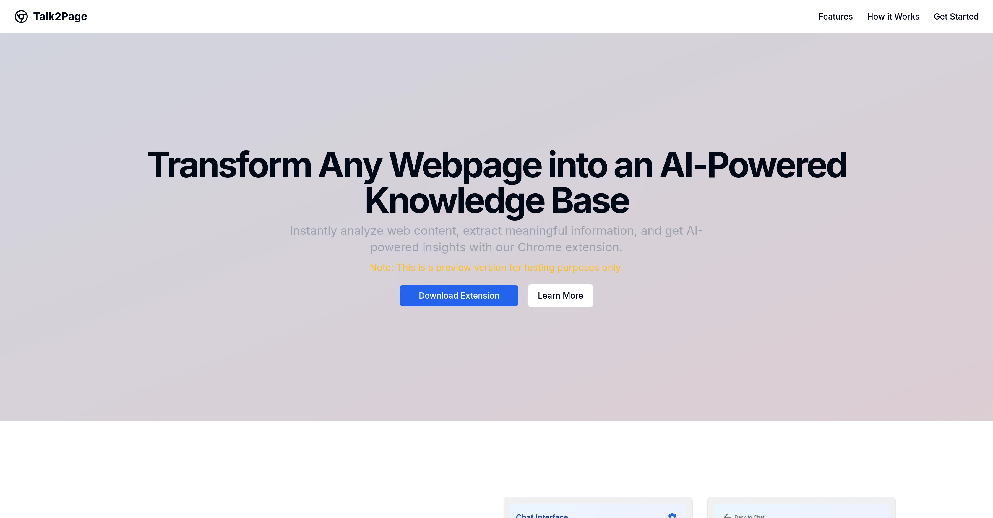 Talk2Page screenshot