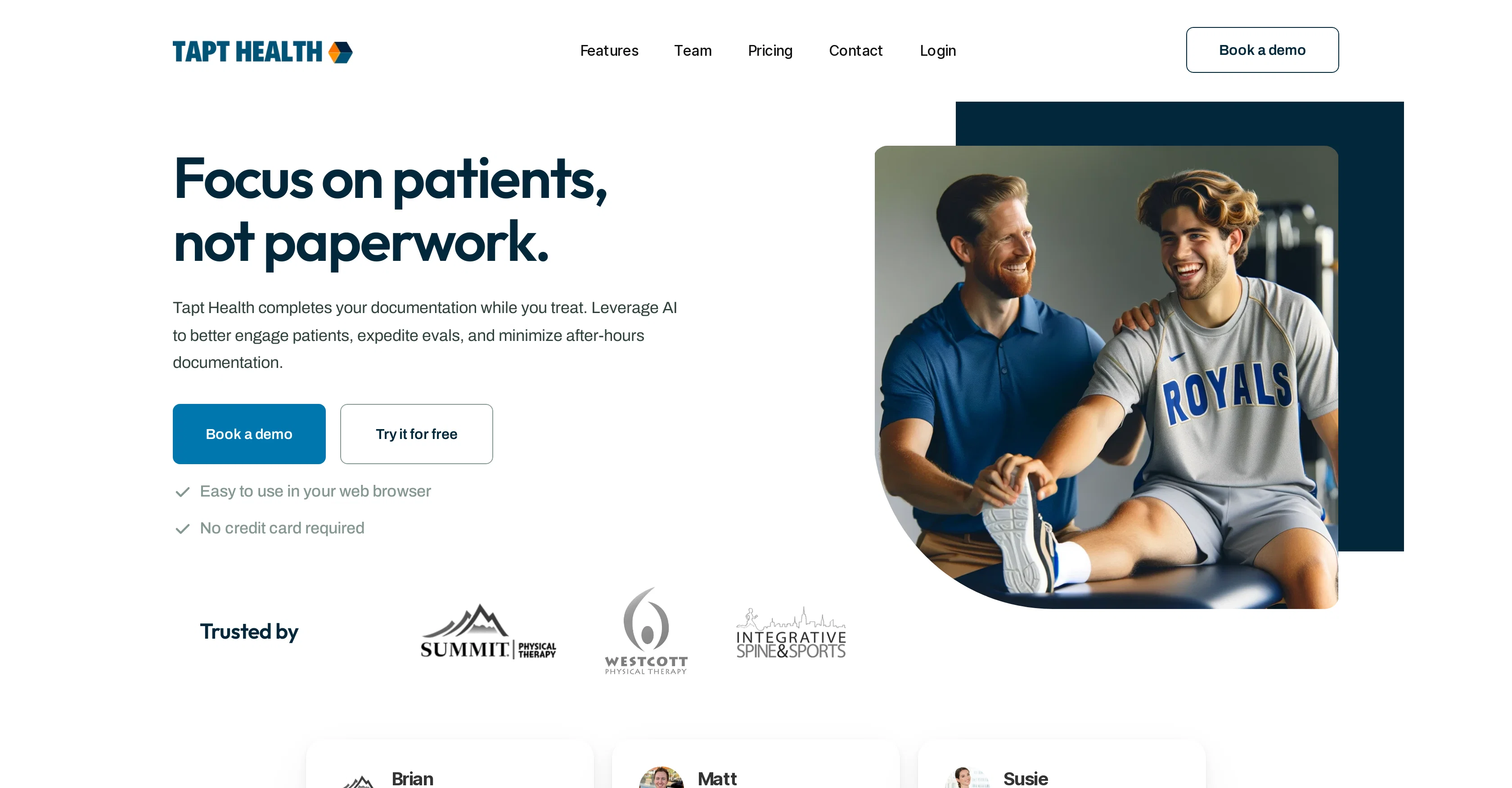 Tapt Health screenshot