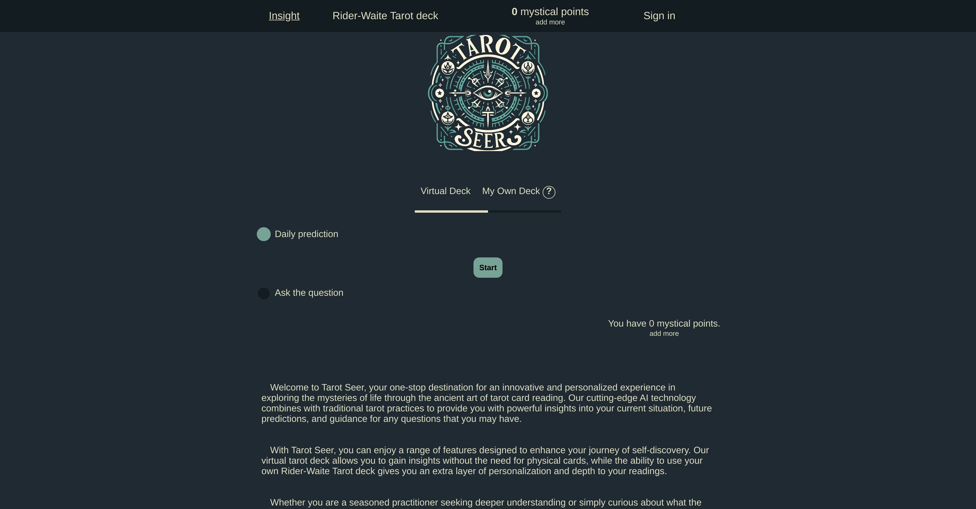 Tarot Seer screenshot