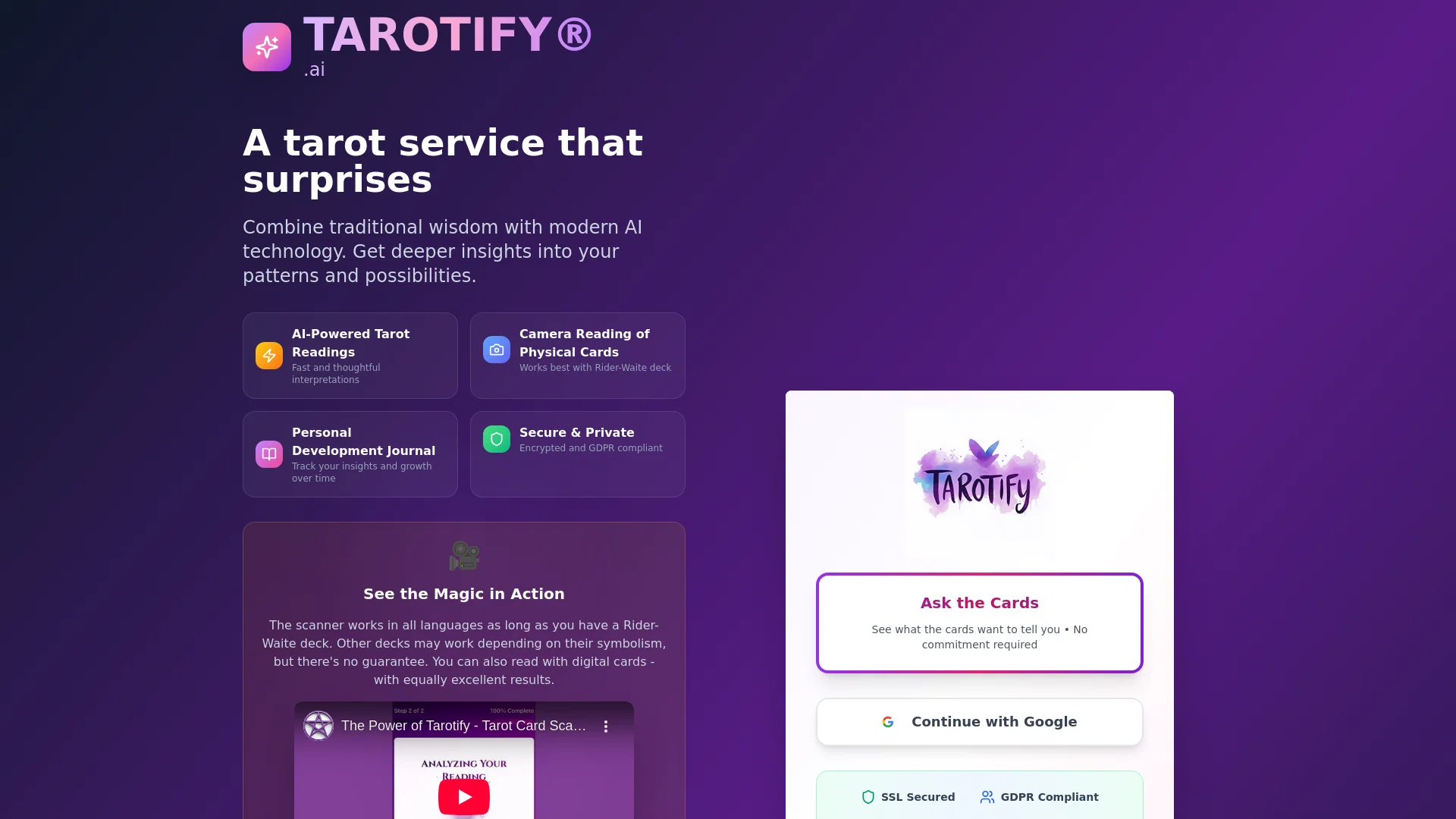 Tarotifyv2.0 screenshot