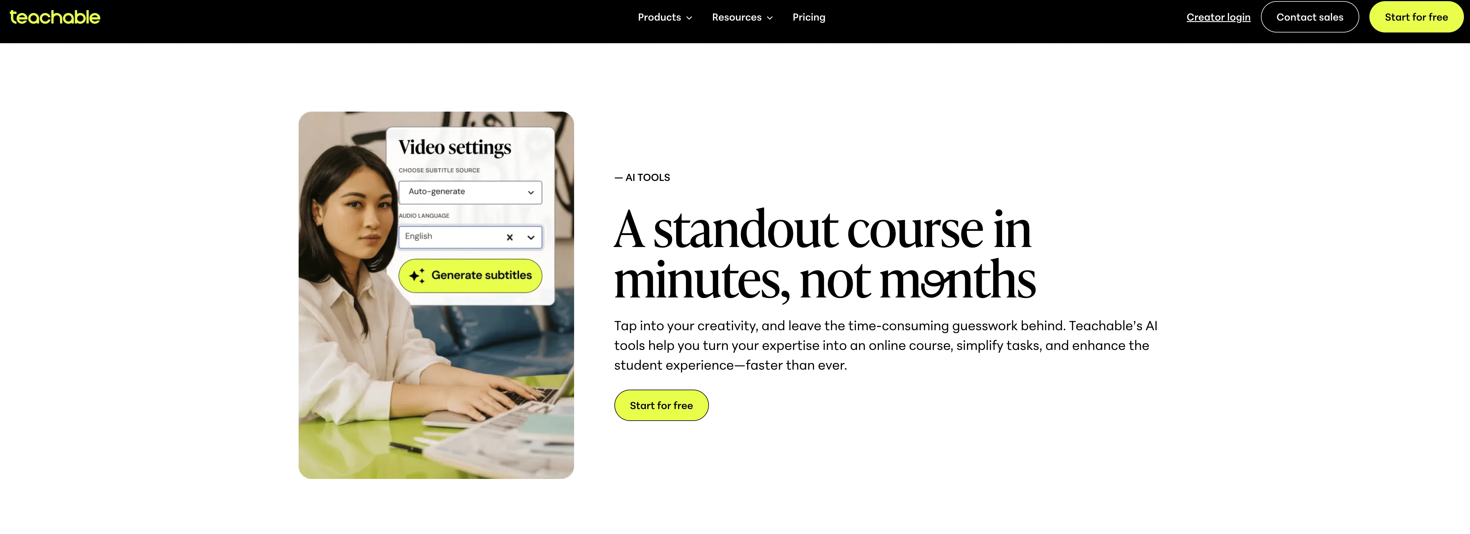Teachable screenshot