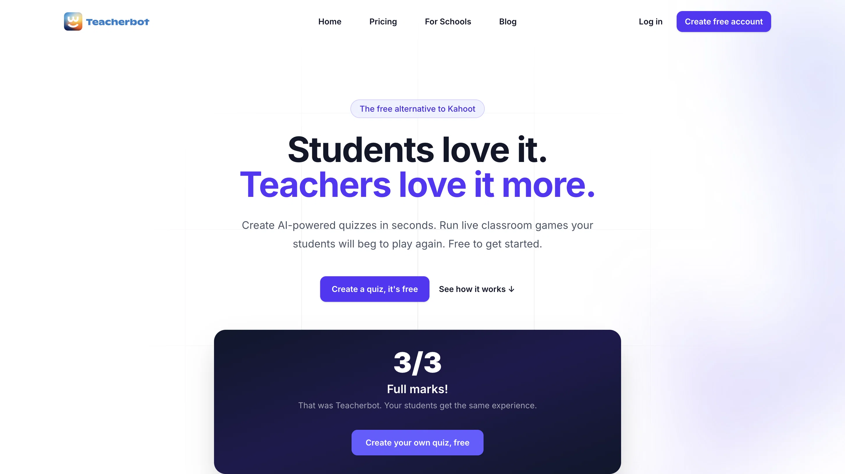 Teacherbot screenshot
