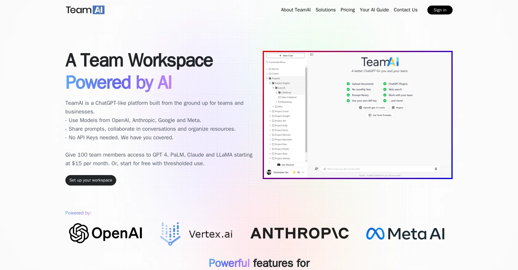 TeamAI screenshot
