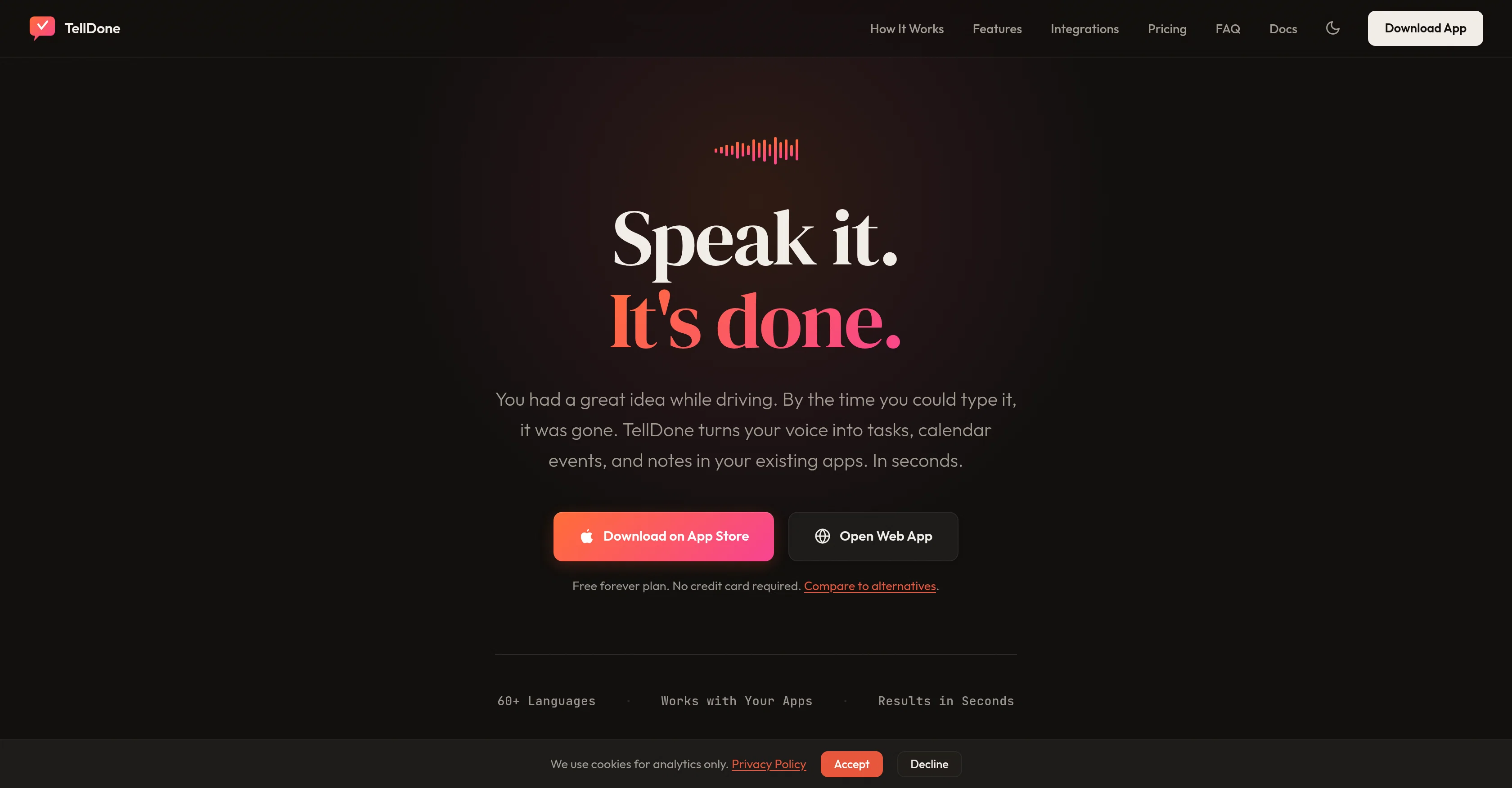 TellDone screenshot