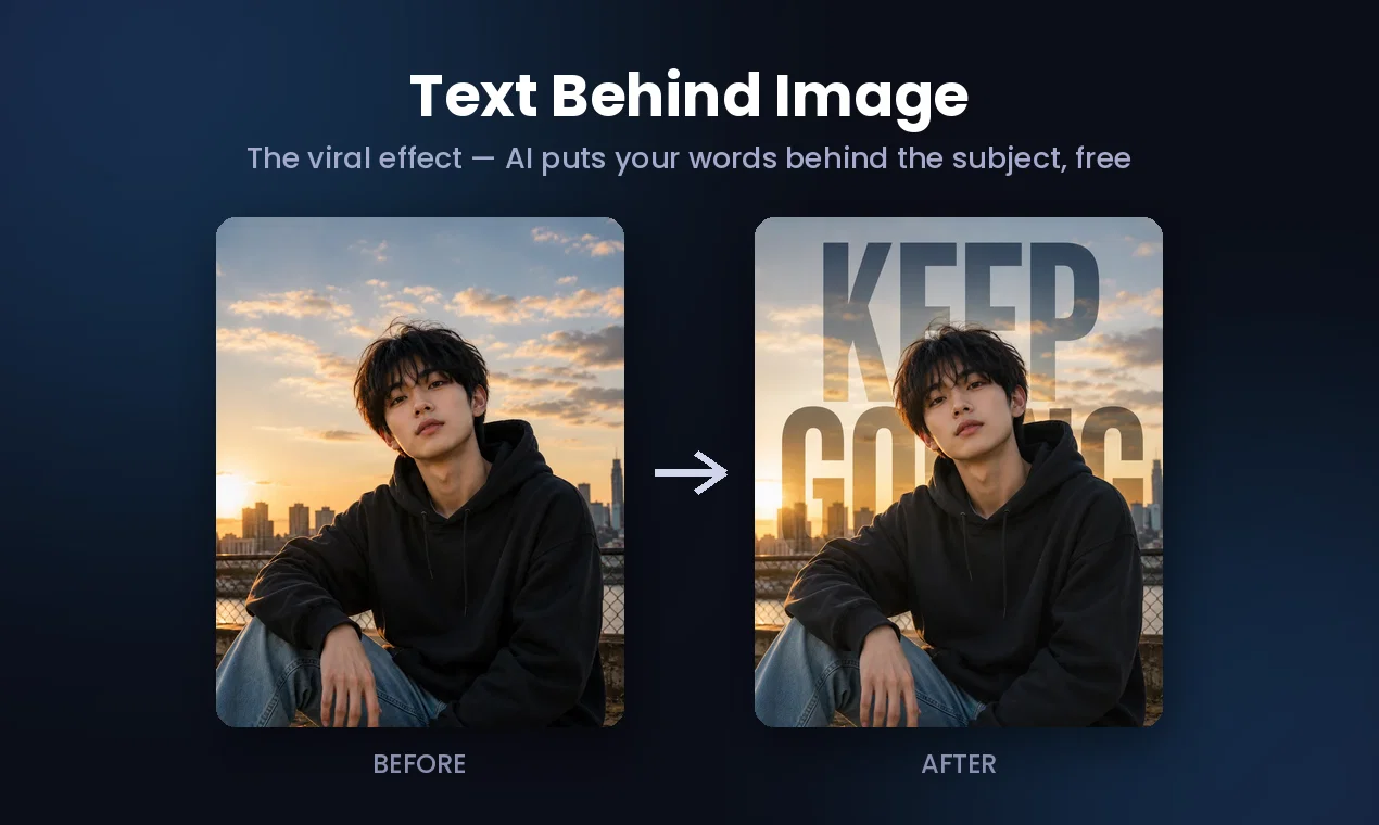 Text Behind Image screenshot