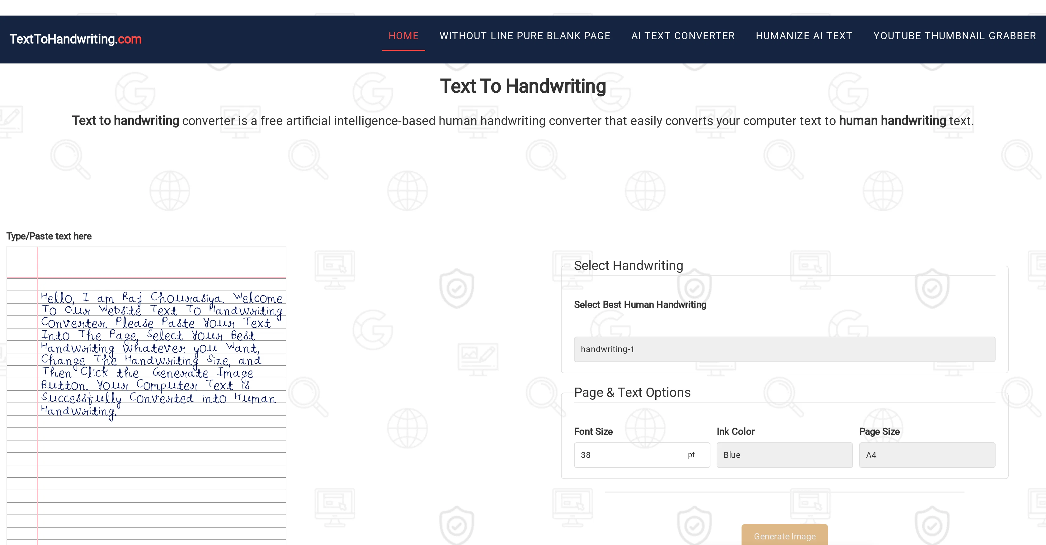 Text To Handwriting screenshot
