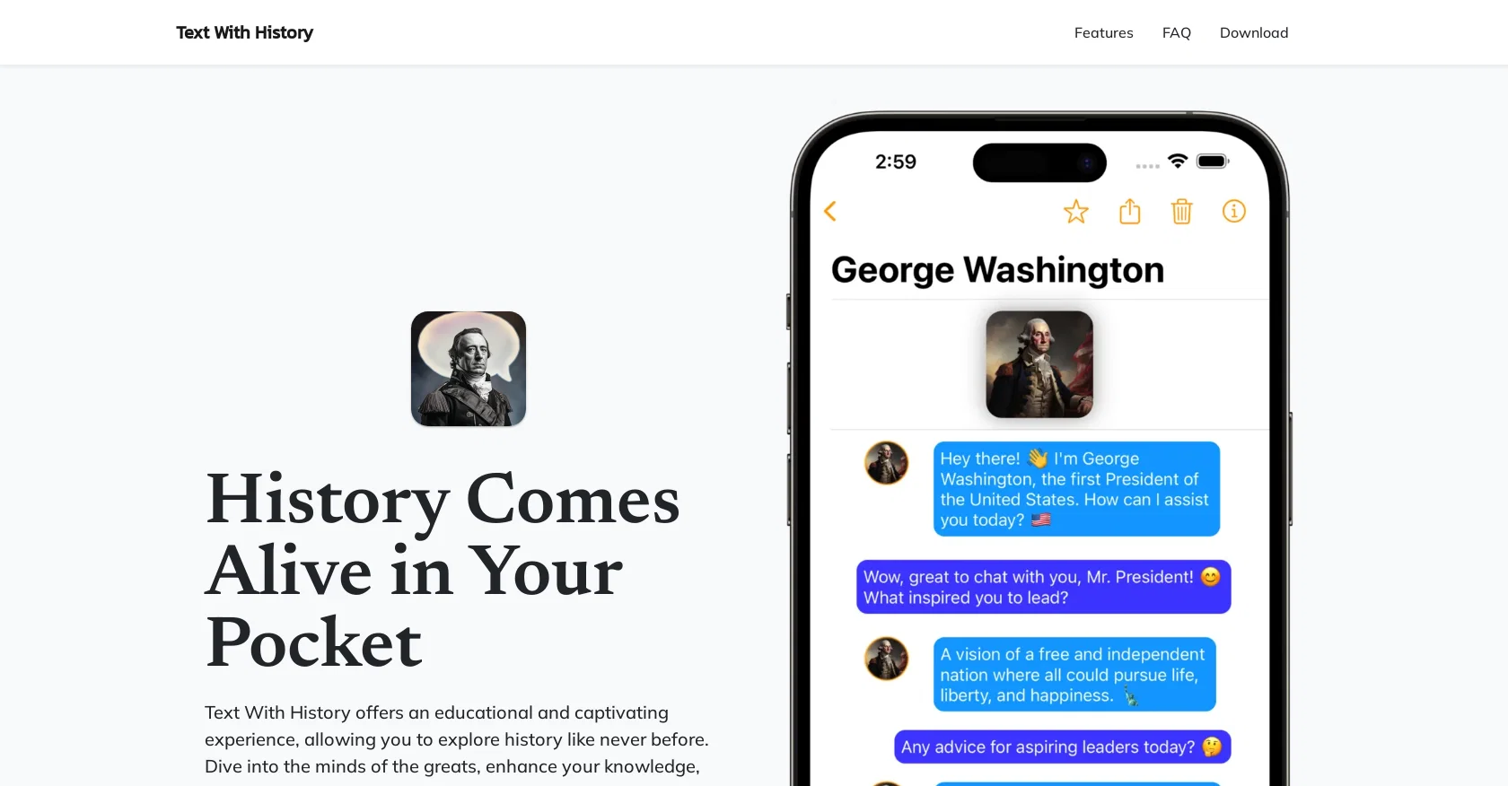 Text With History screenshot