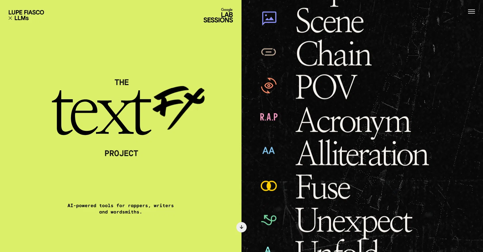 TextFX screenshot