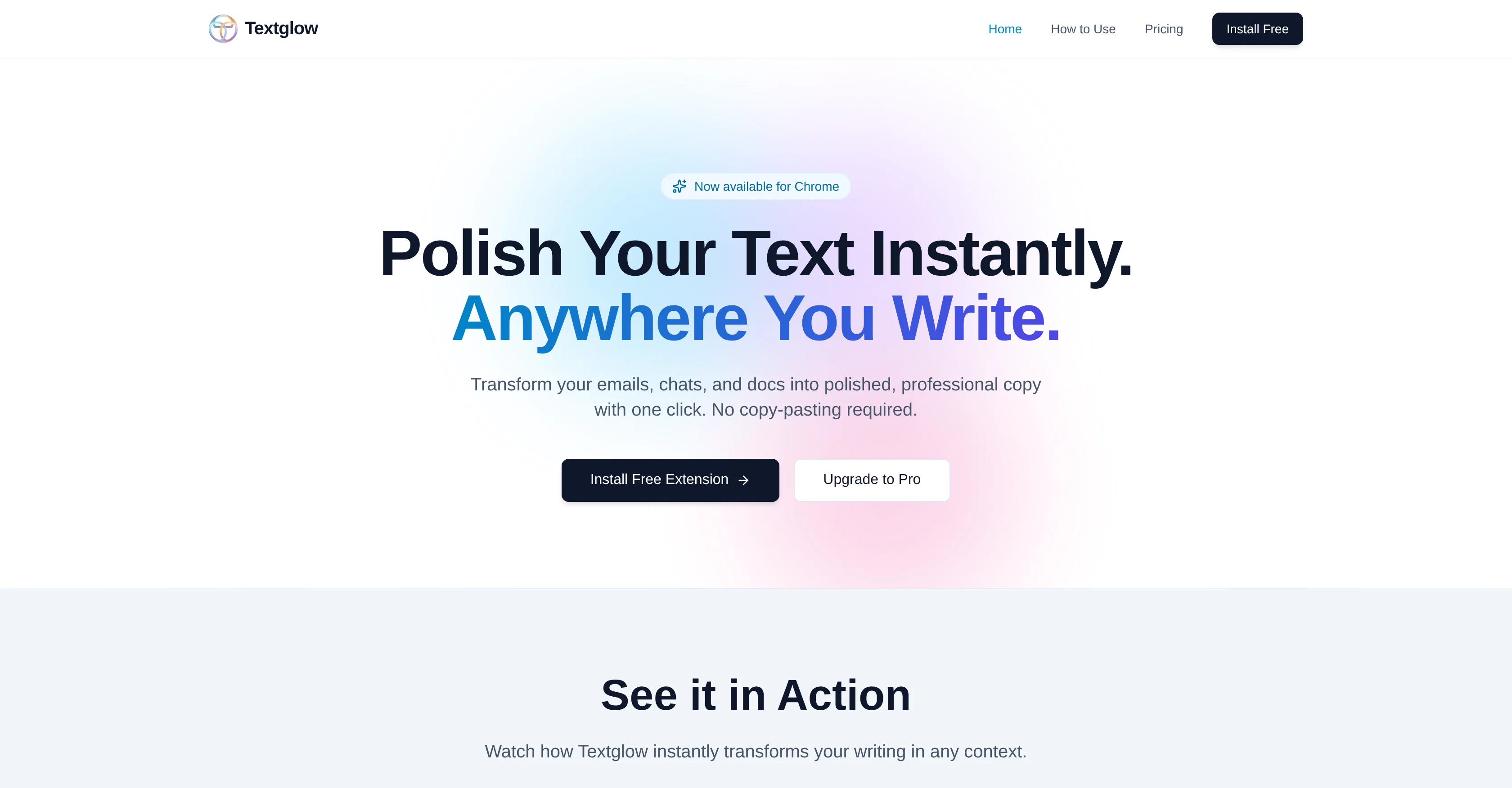 Textglow screenshot