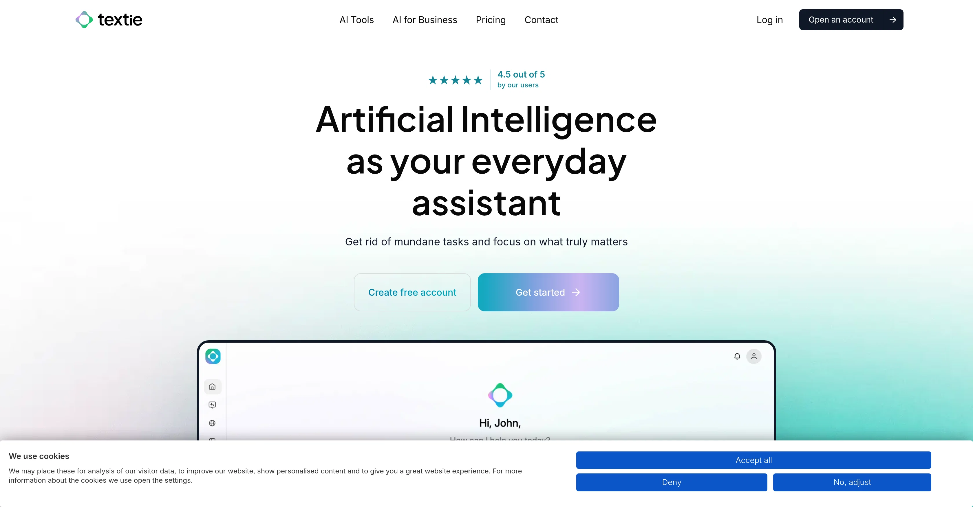 Textie.ai screenshot