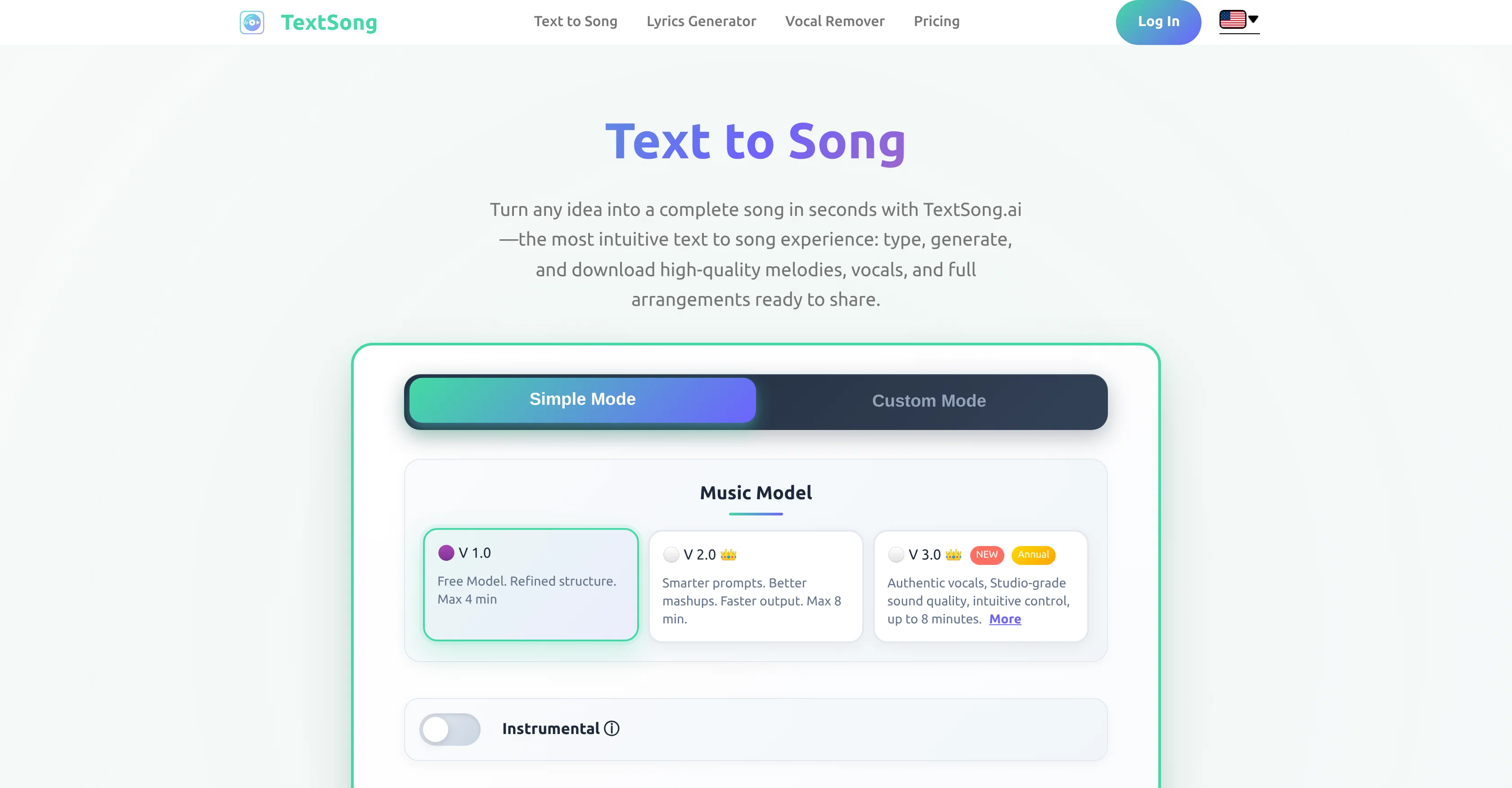 TextSong.ai screenshot
