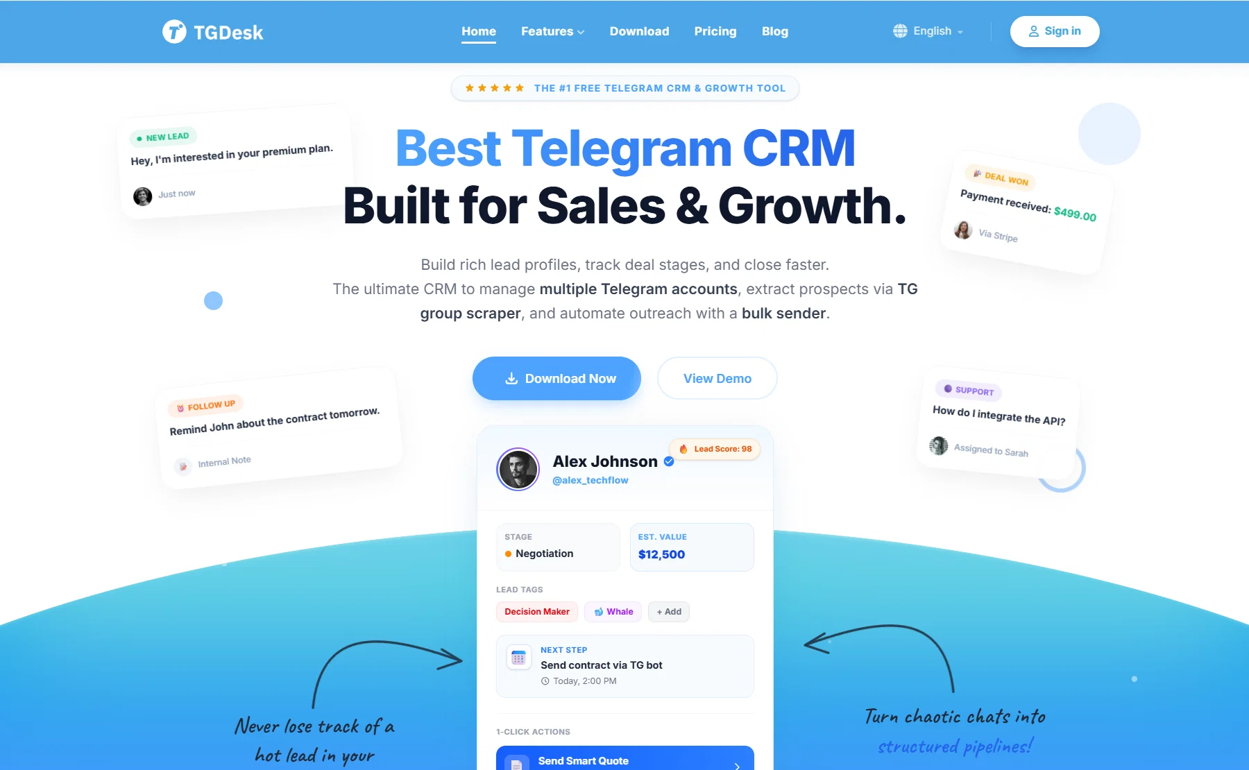 Telegram CRM - TGDeskv1.1.0 screenshot