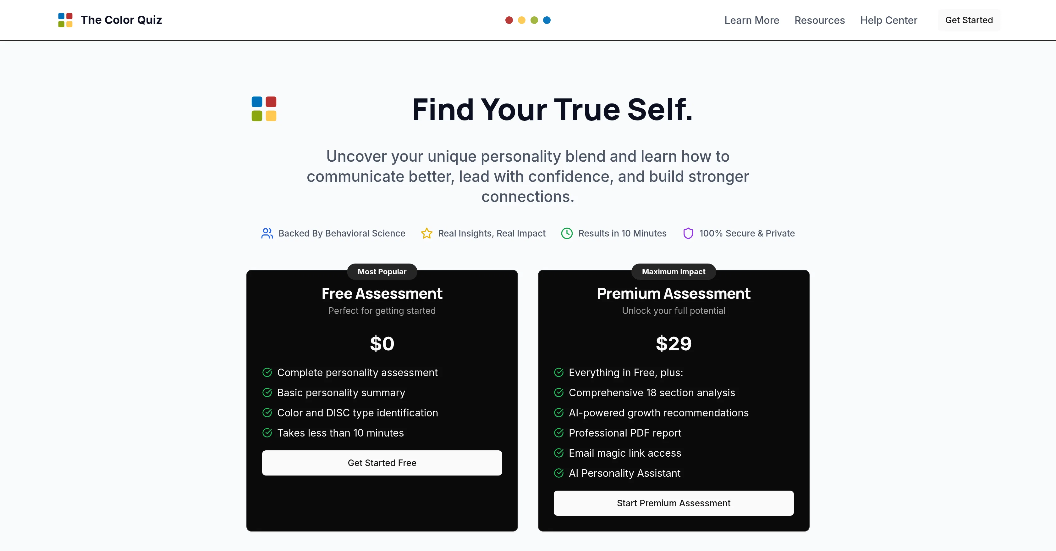 The Color Quiz screenshot