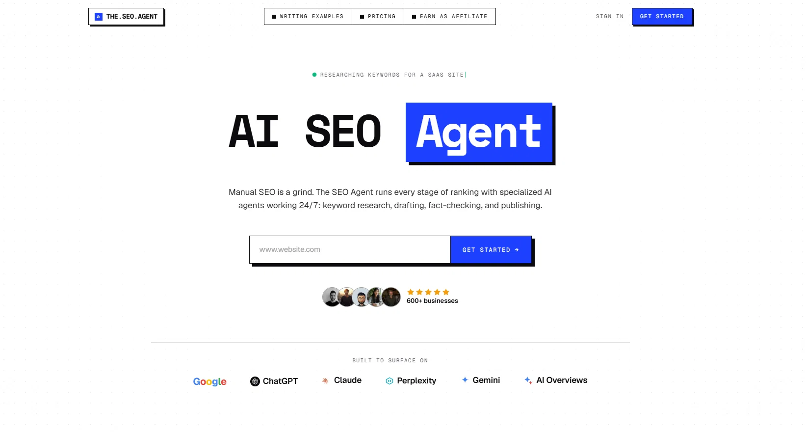 The SEO Agent screenshot