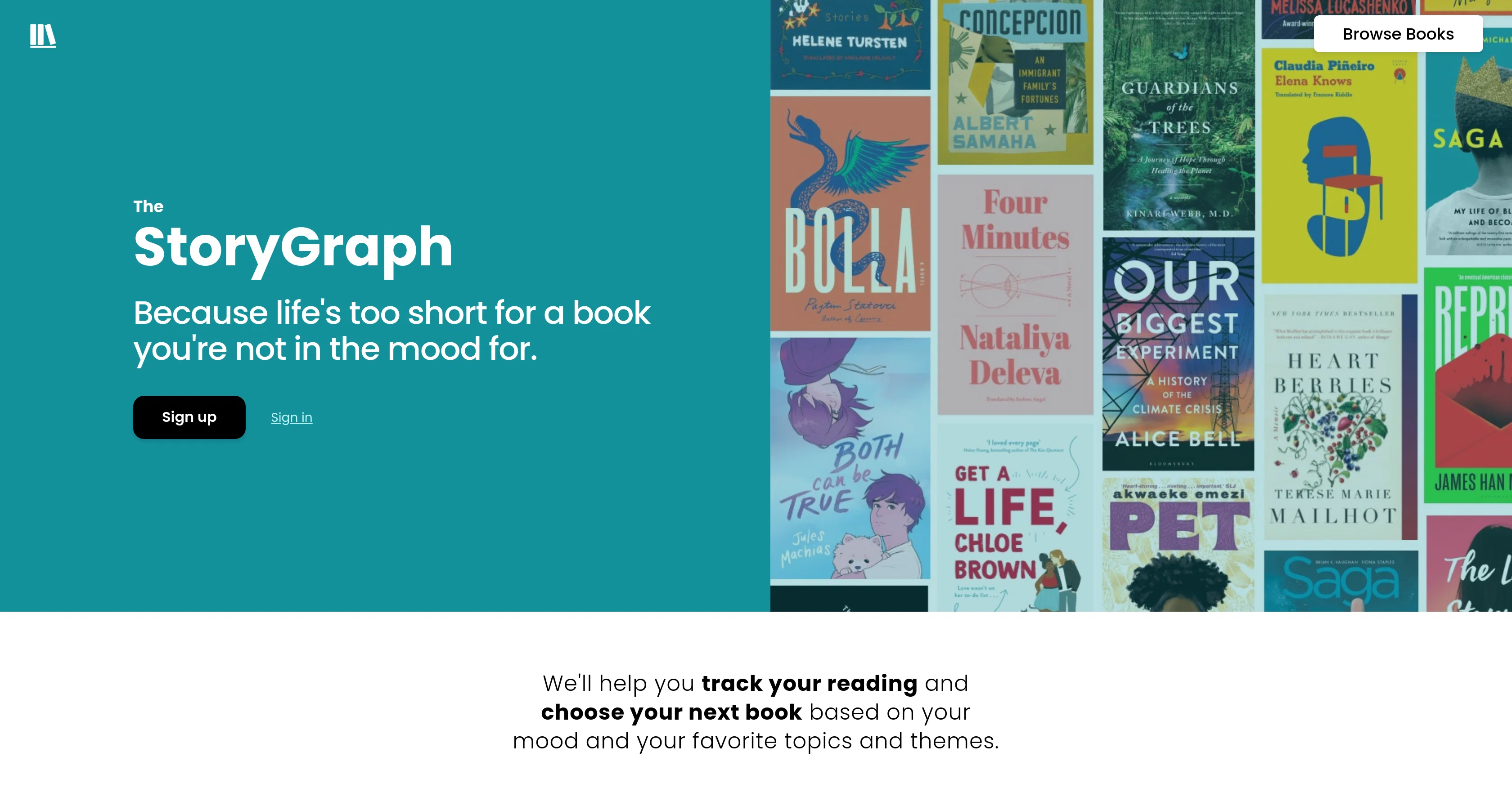 The StoryGraph screenshot