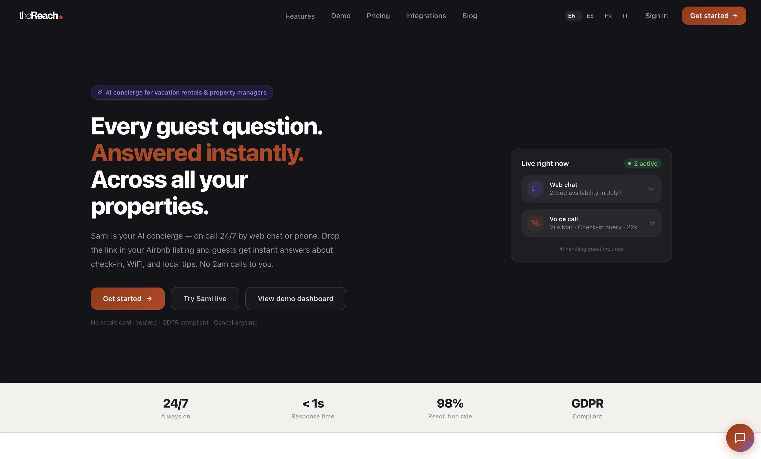 TheReach.ai screenshot