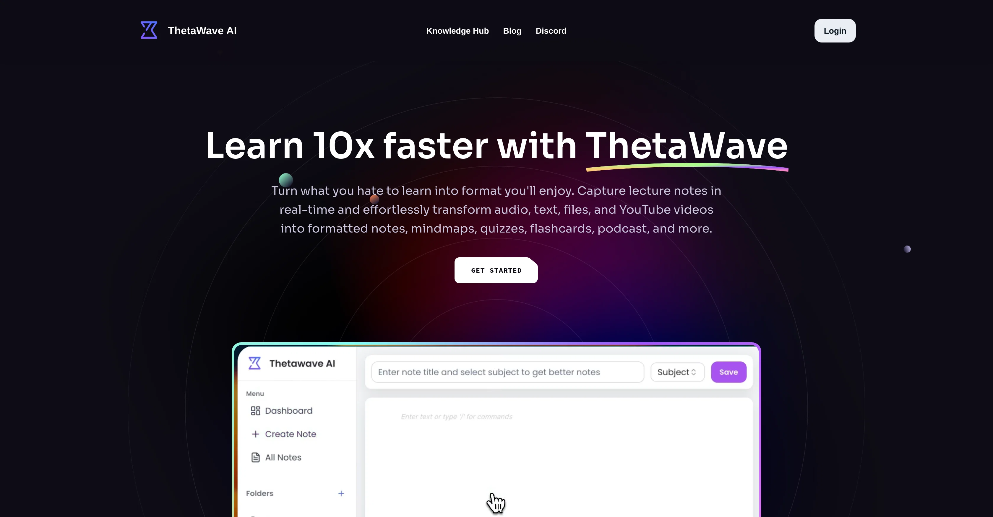 Thetawave AI screenshot
