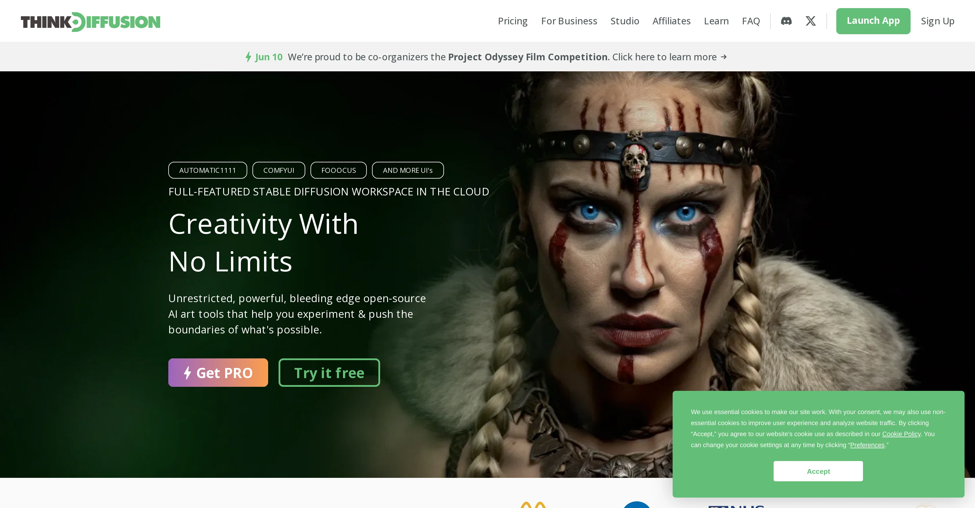 ThinkDiffusion screenshot