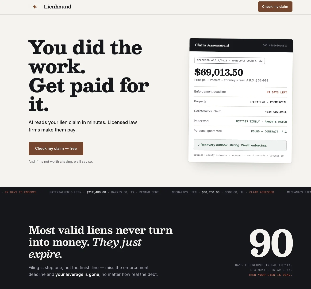 Lienhound — Turn mechanics liens into moneyv4 screenshot