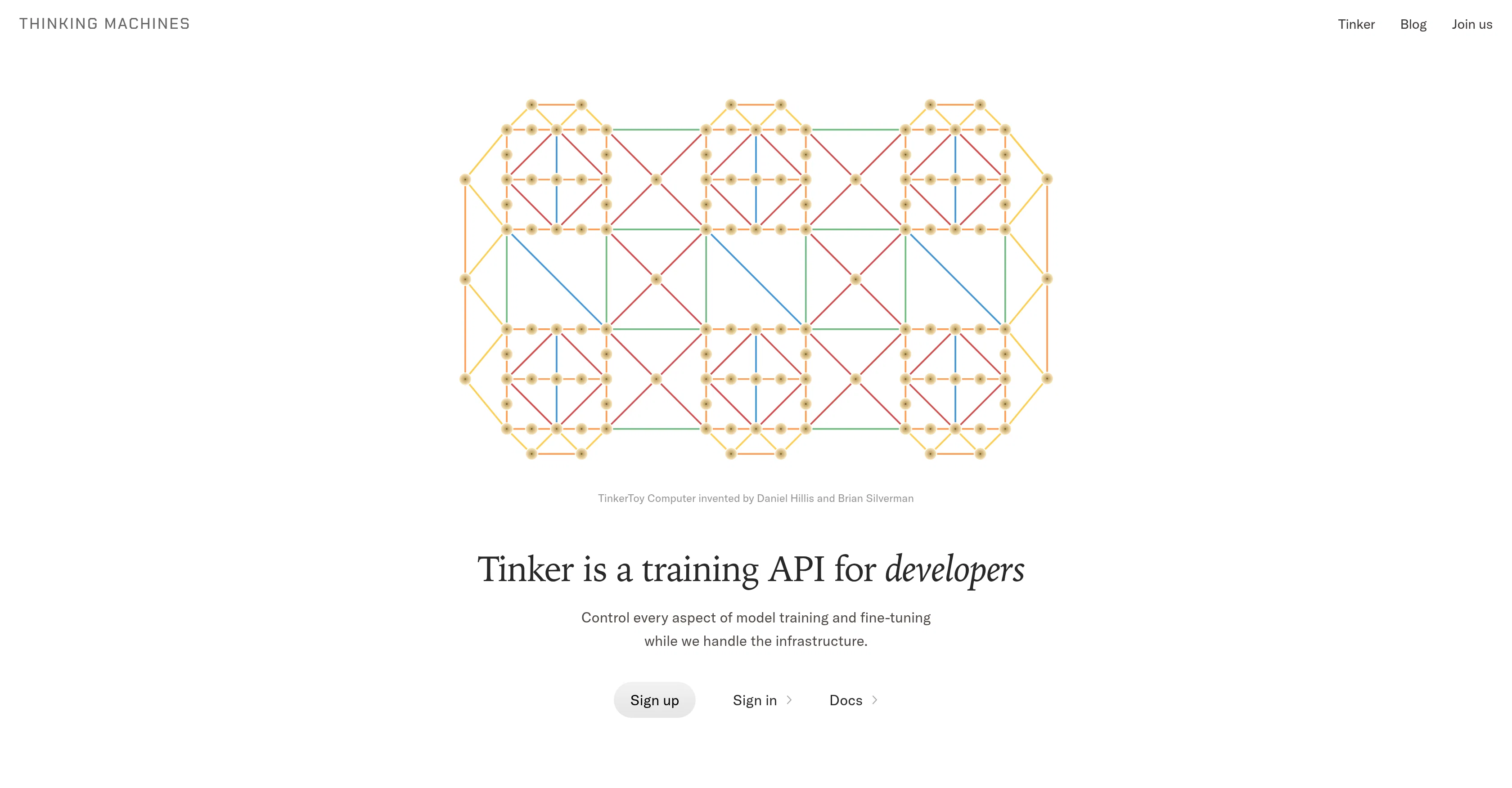 Thinking Machines Tinker screenshot