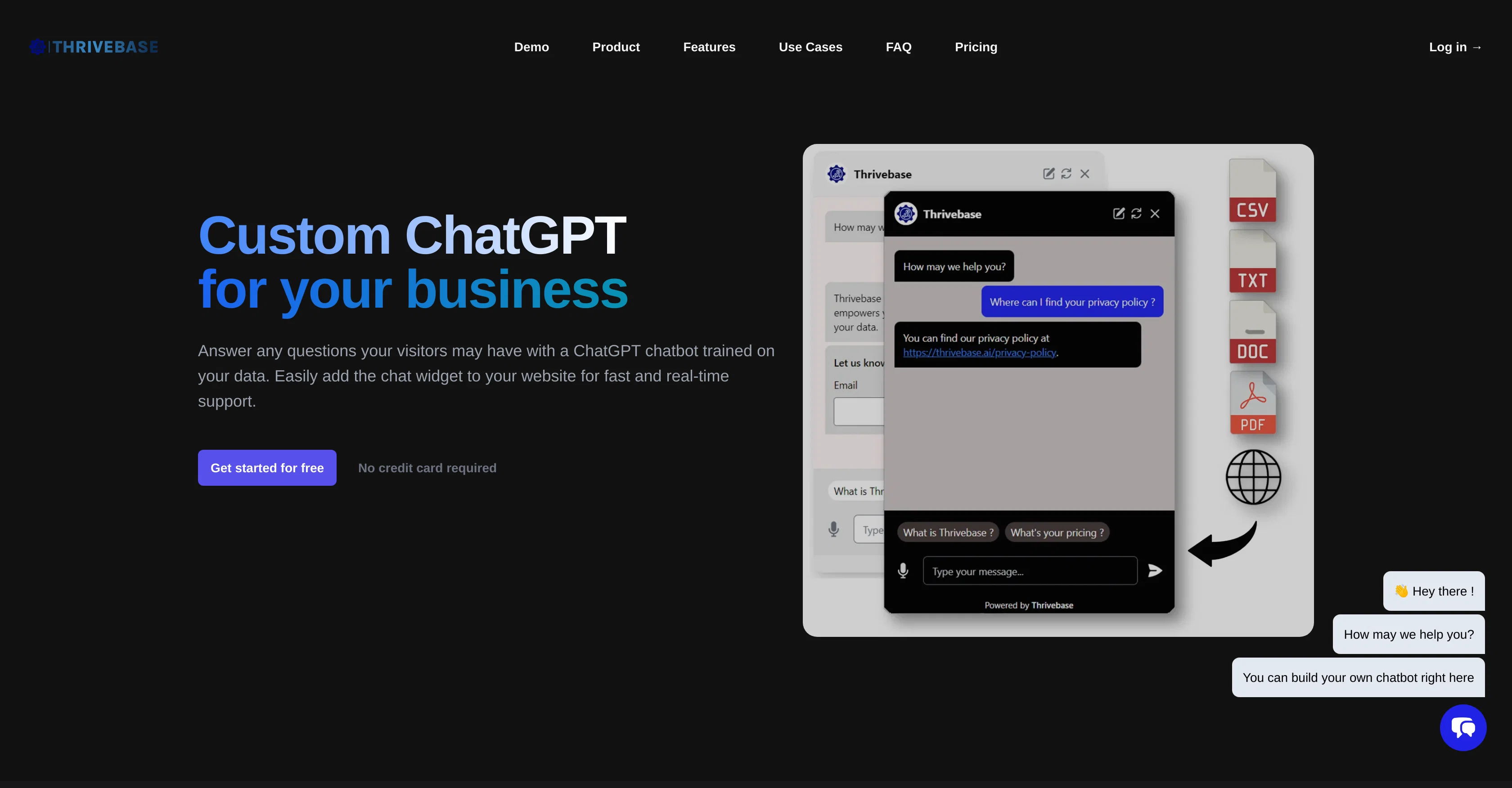 Thrivebase screenshot
