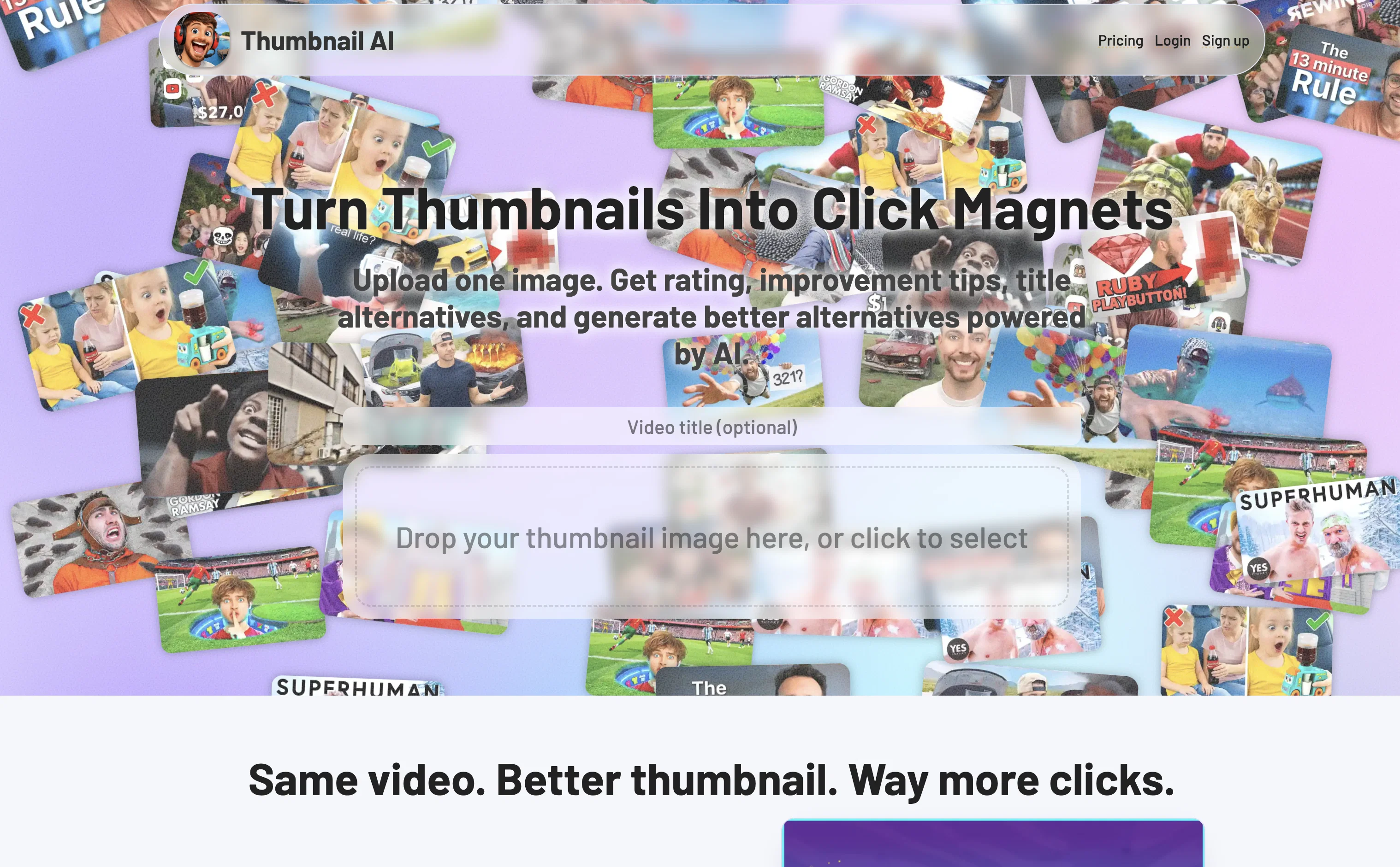 Thumbnail AI screenshot