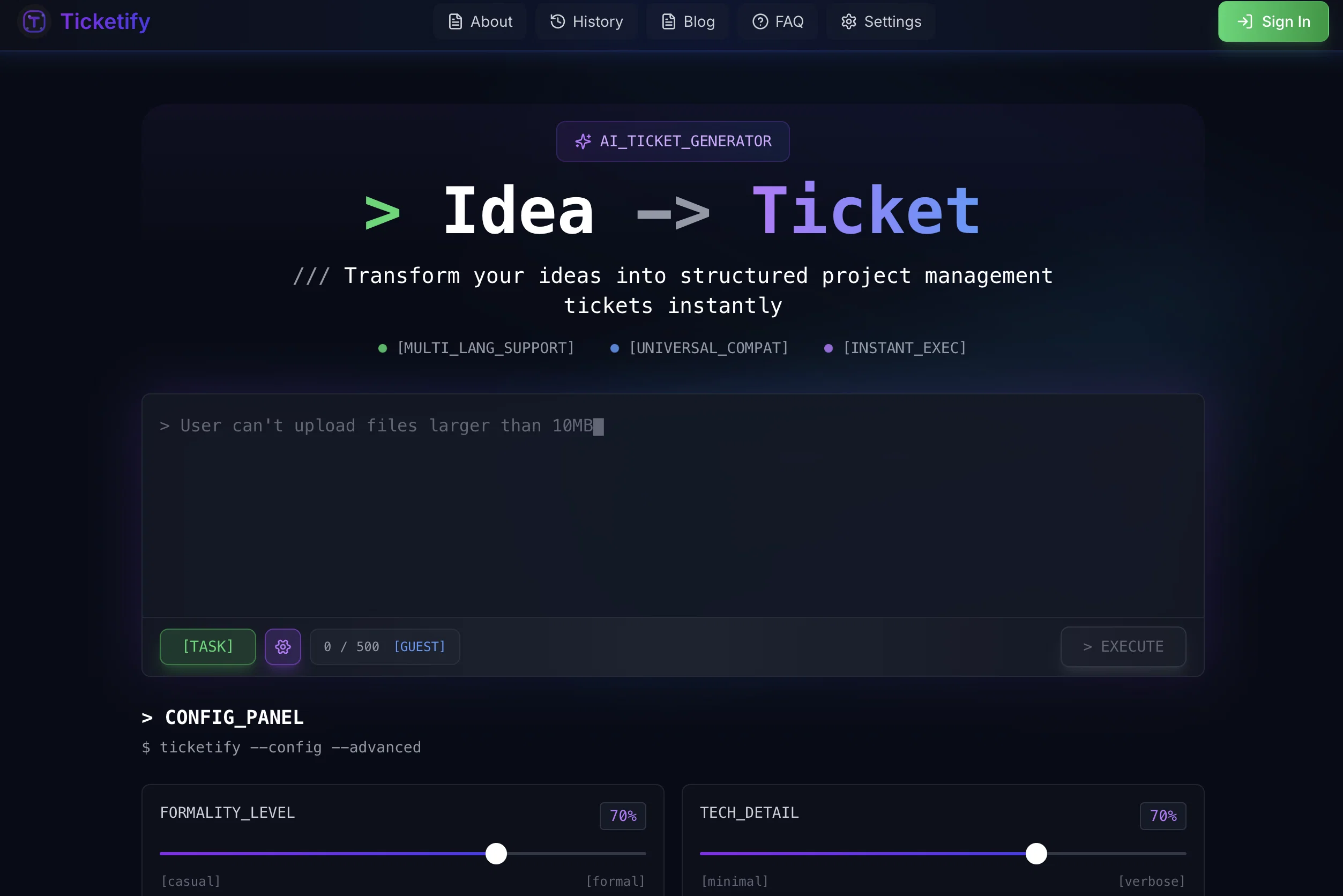 Ticketifyv5.1 screenshot