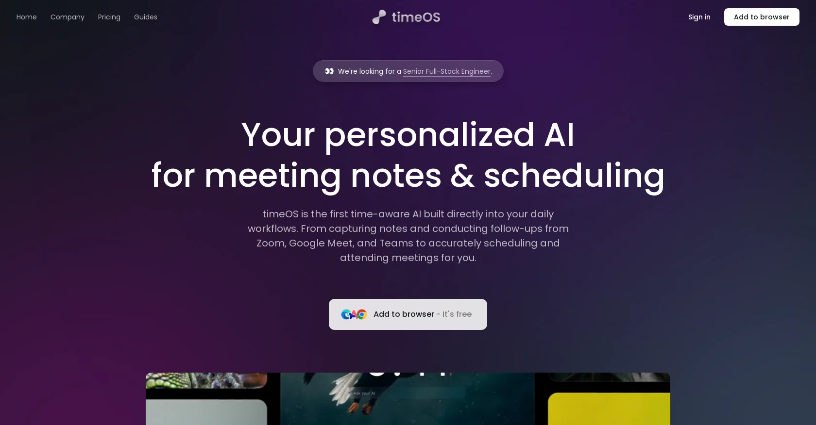 TimeOS screenshot