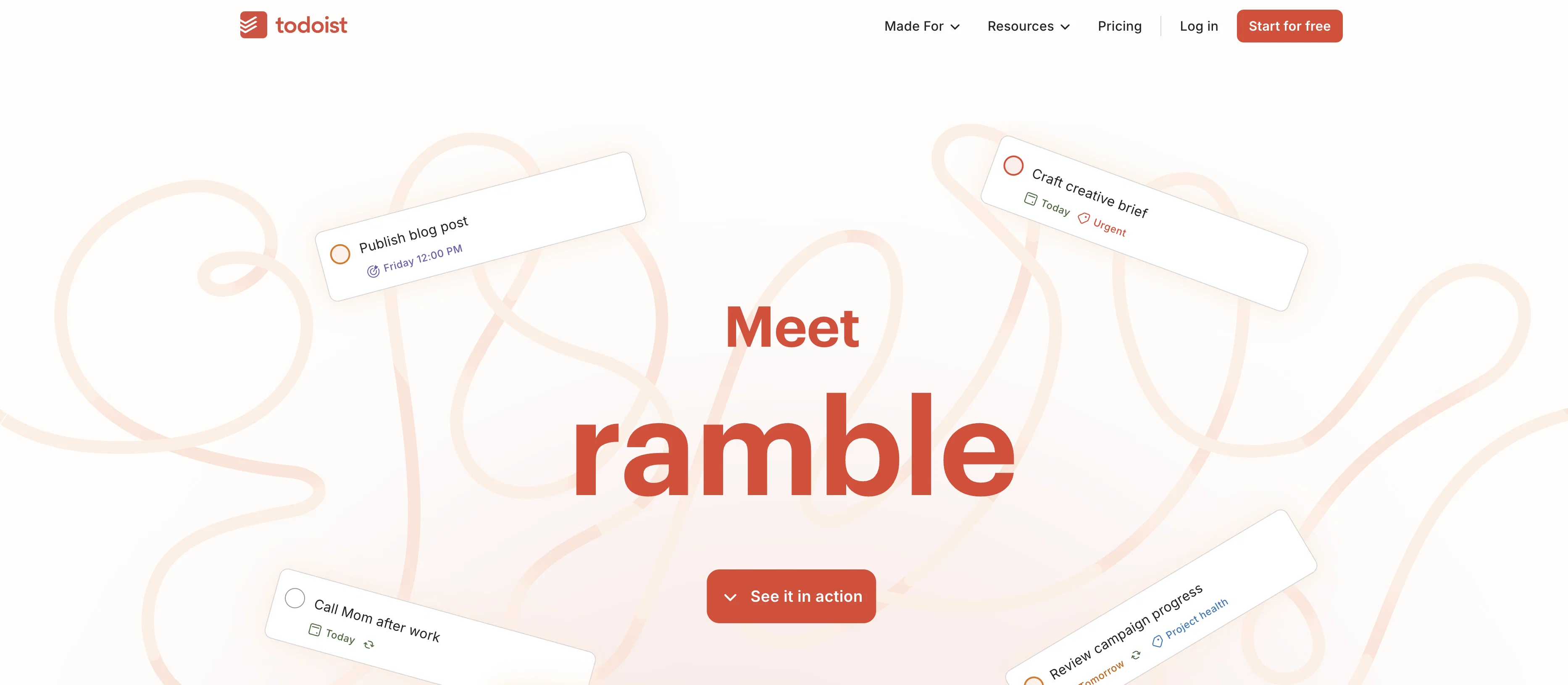 Todoist Ramble screenshot