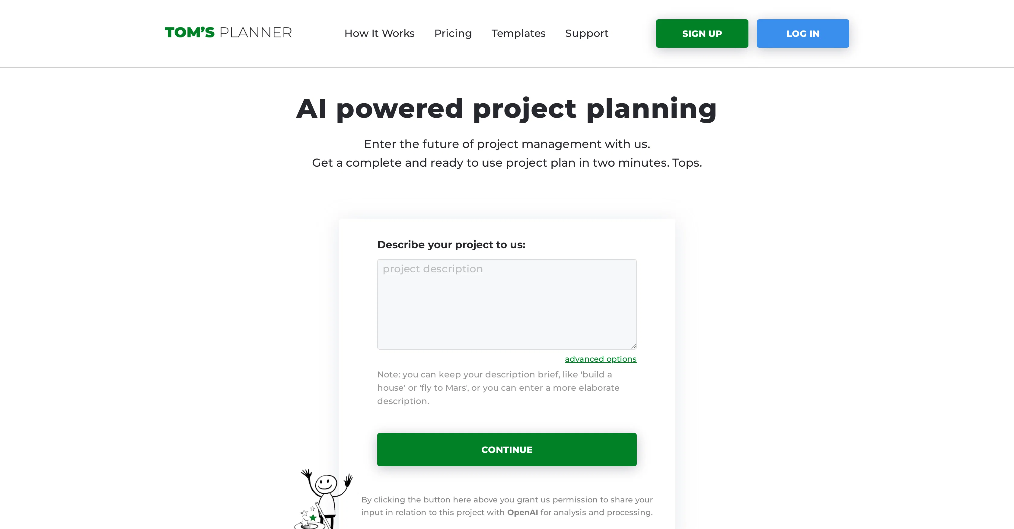 Tomsplanner screenshot