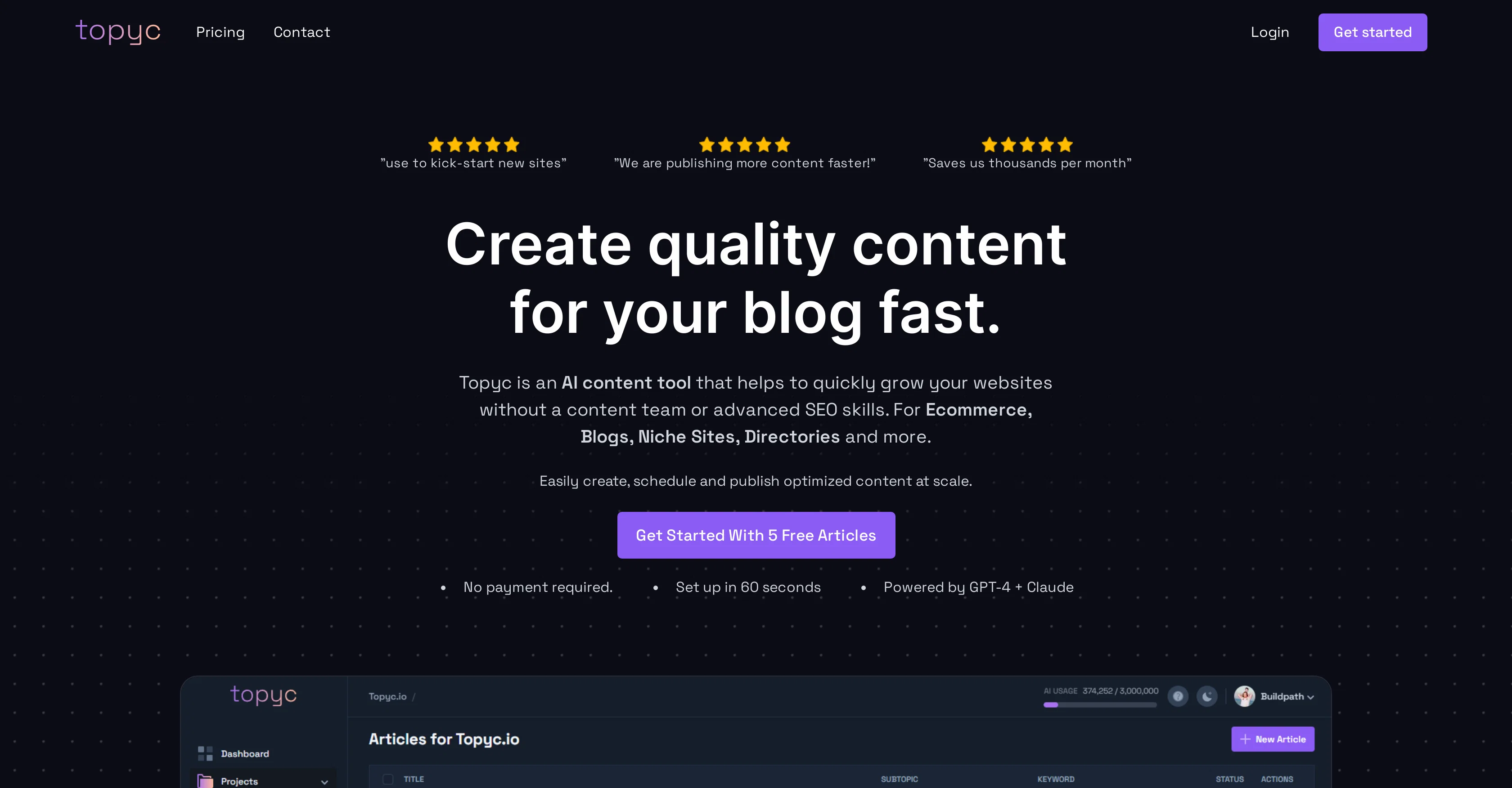 Topyc screenshot