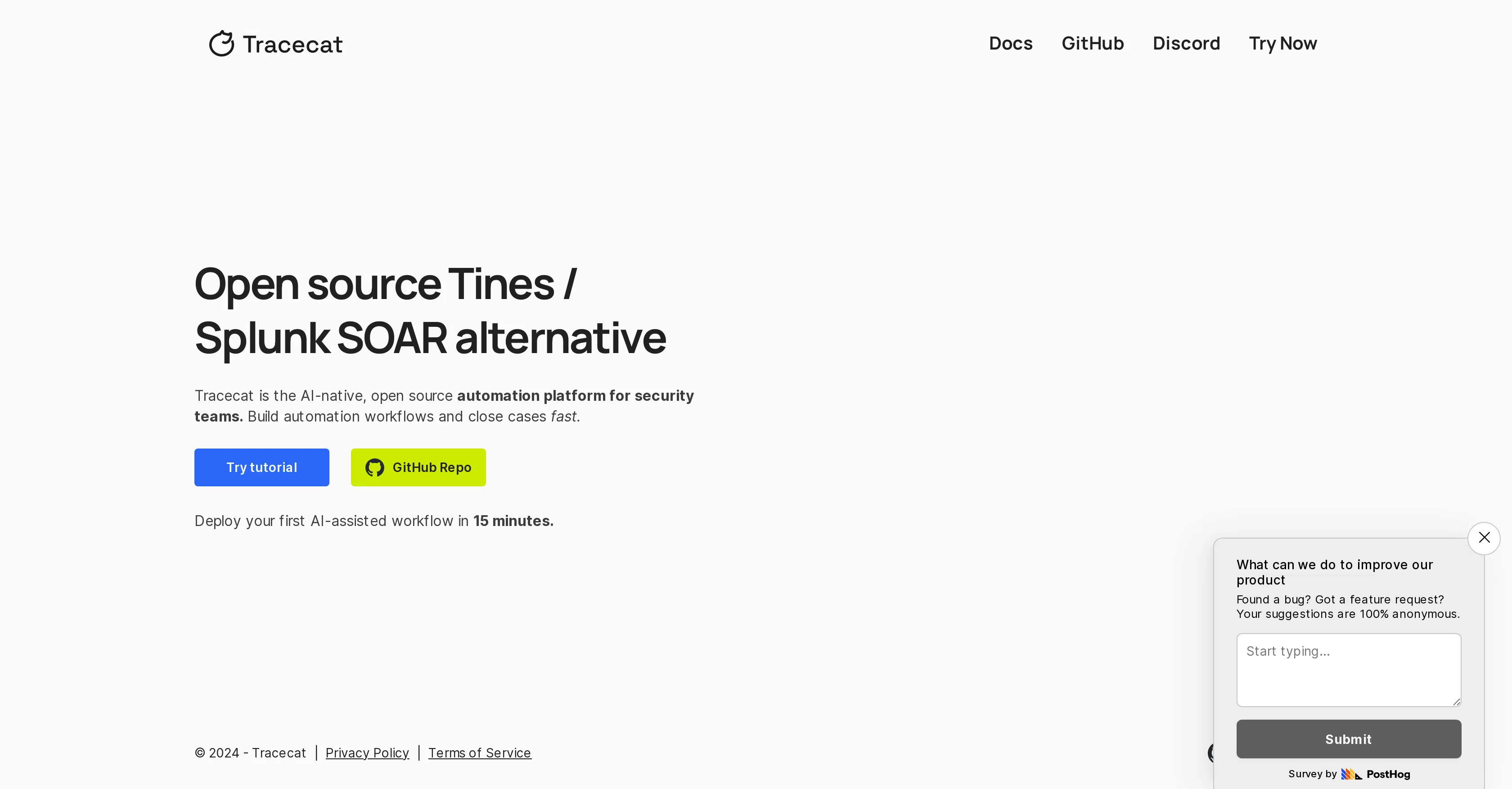 Tracecat screenshot