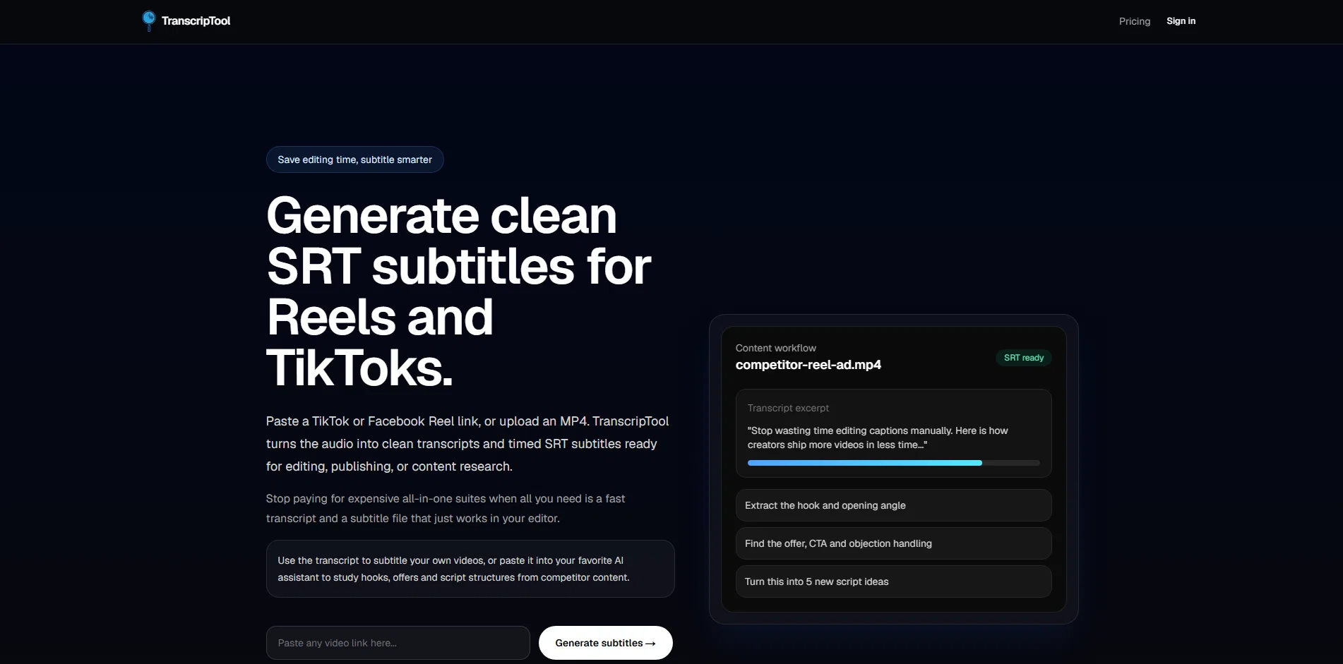 TranscripTool screenshot