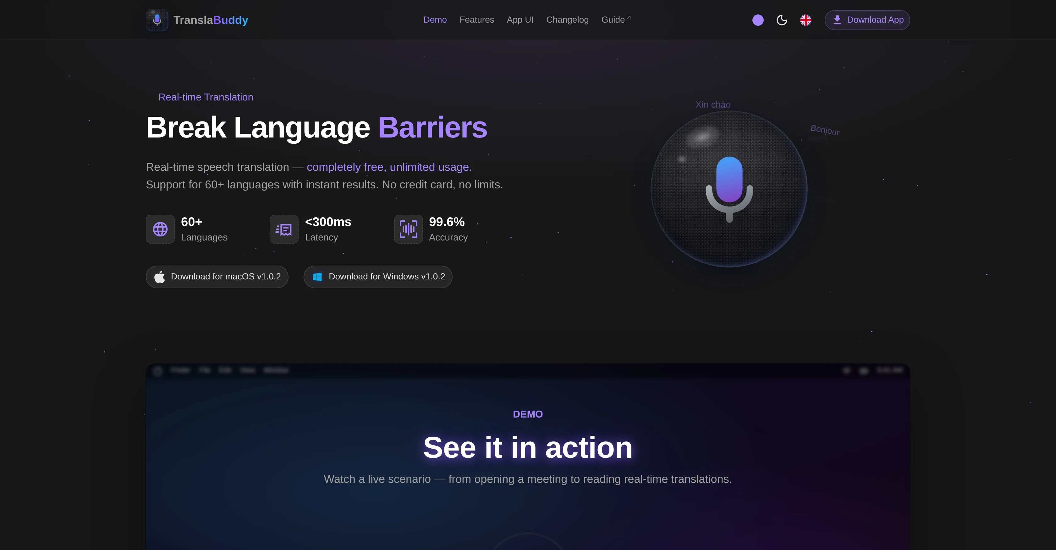TranslaBuddy - Voice Real Time Translator screenshot
