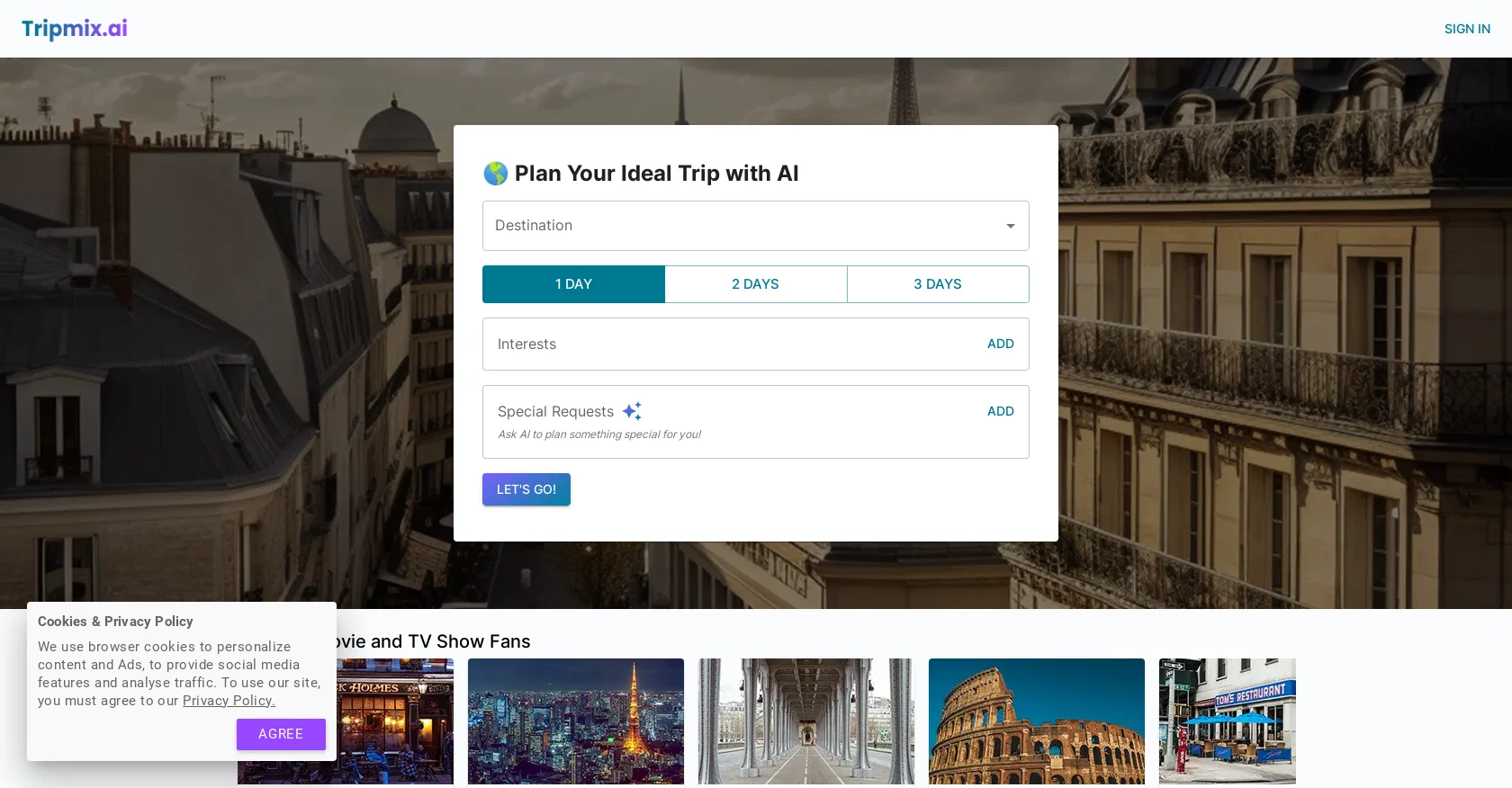 Tripmix screenshot