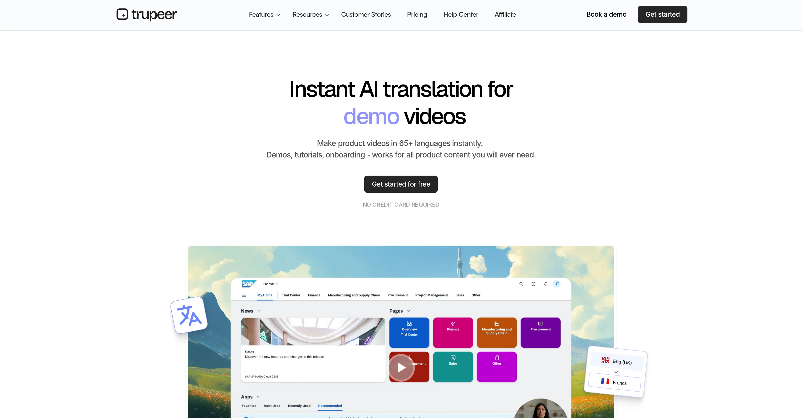 Trupeer | Translation screenshot