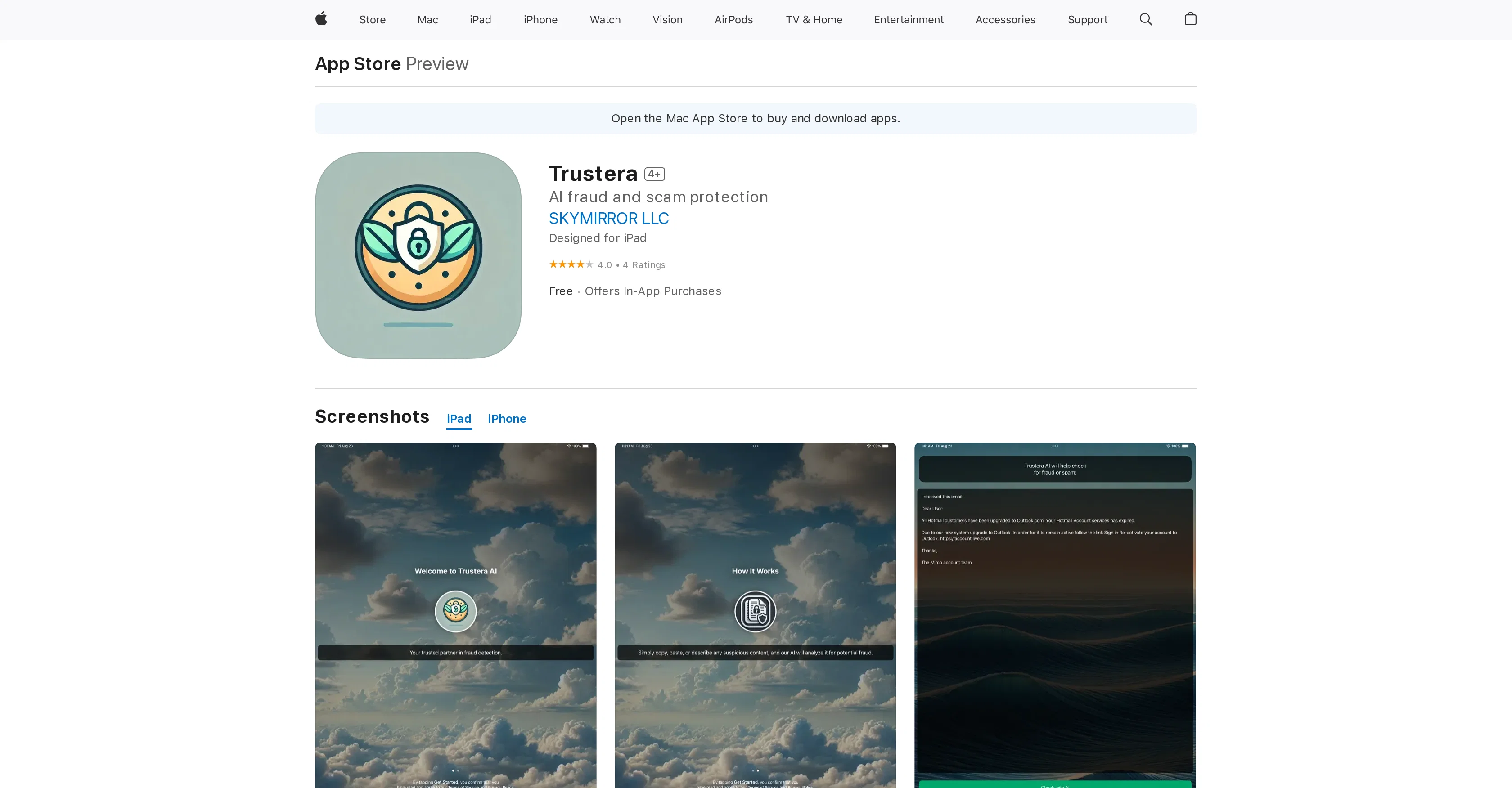 Trustera screenshot