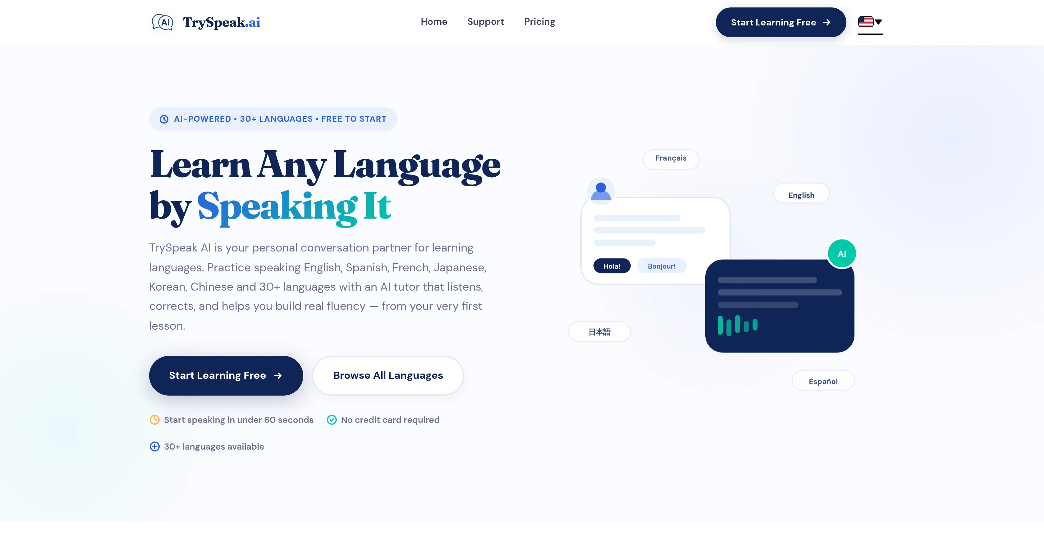 TrySpeak screenshot