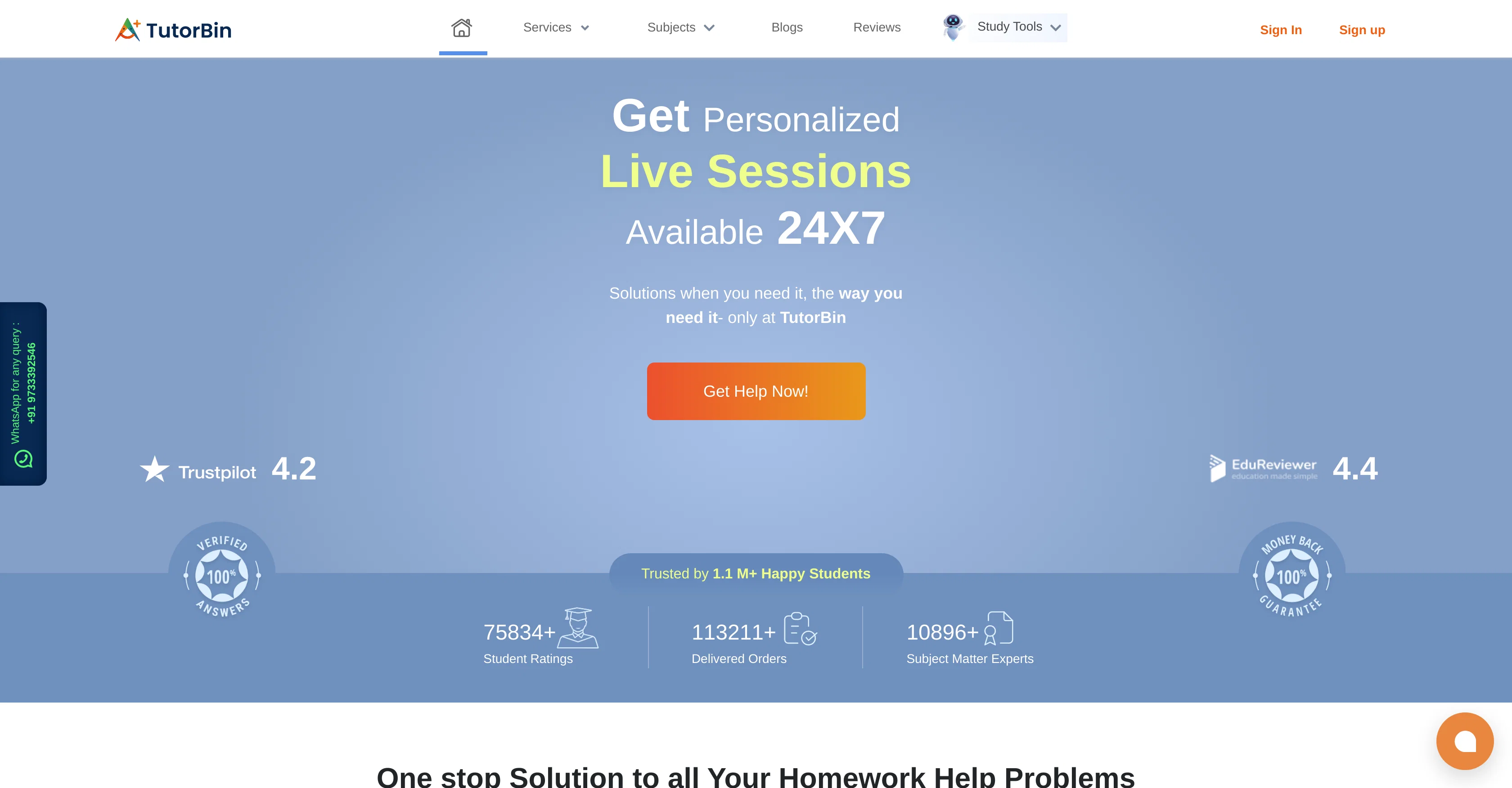 TutorBin screenshot