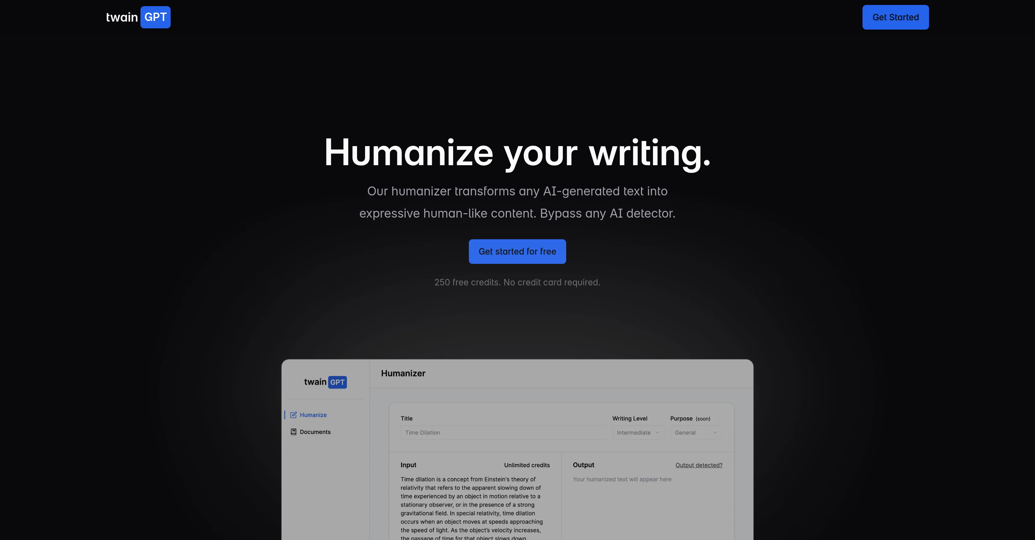 TwainGPT screenshot