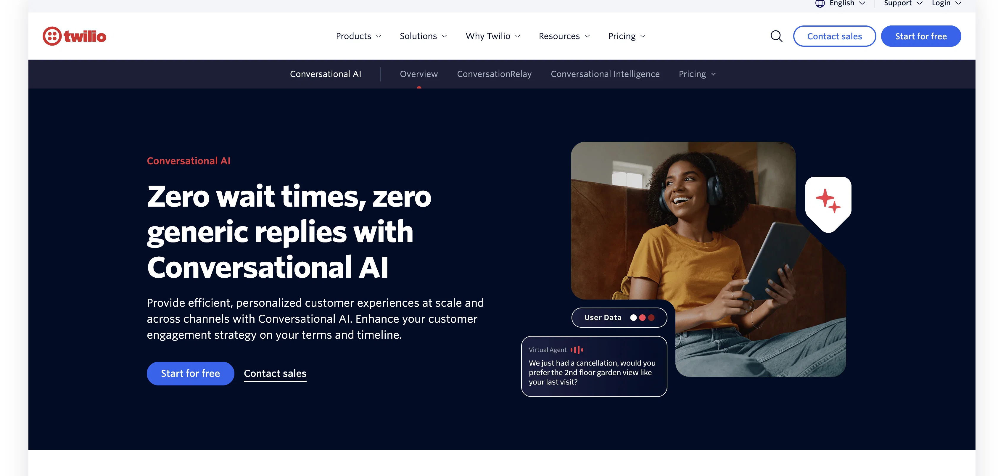 Conversational AI by Twilio screenshot