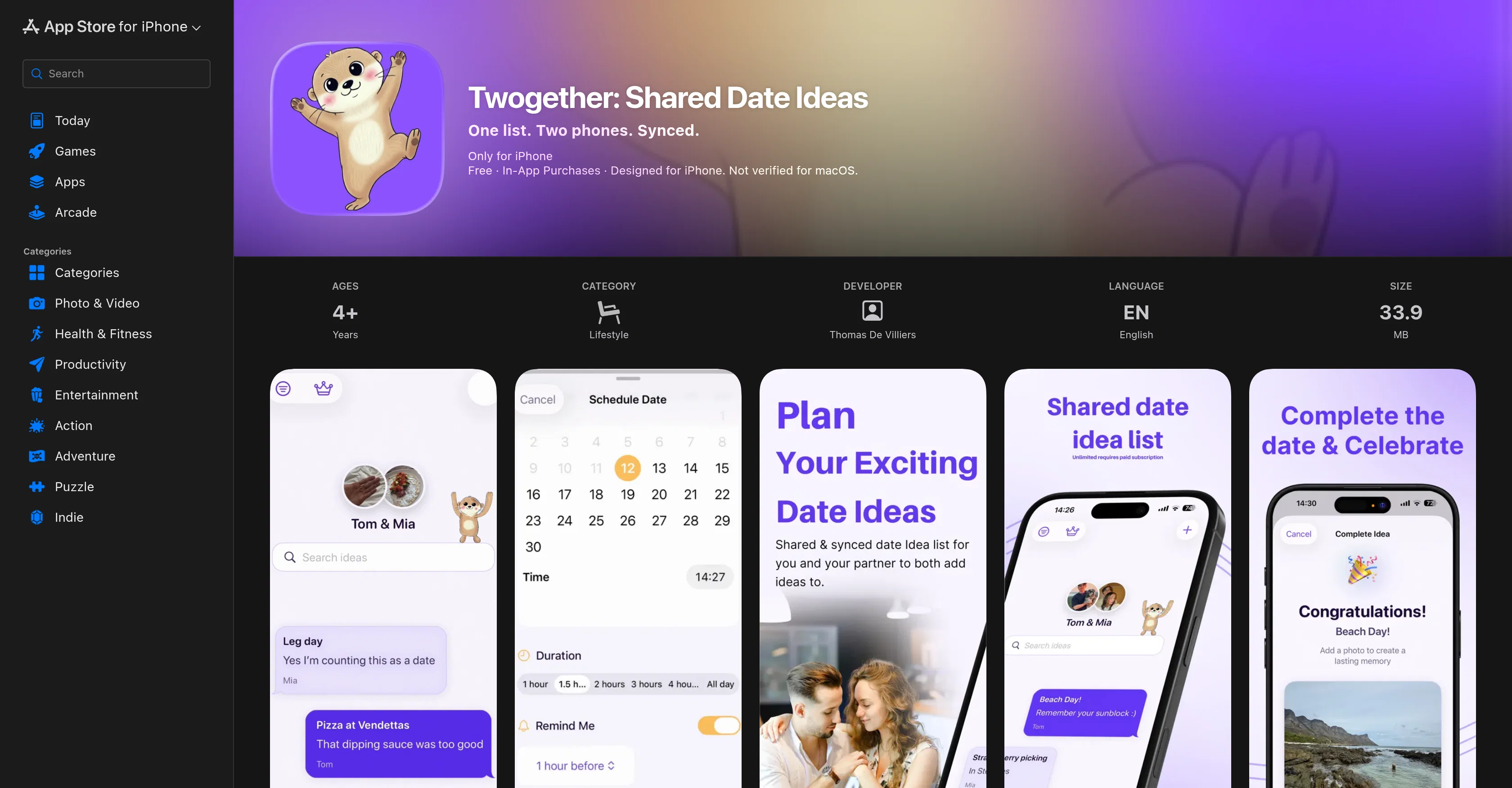 Twogether screenshot
