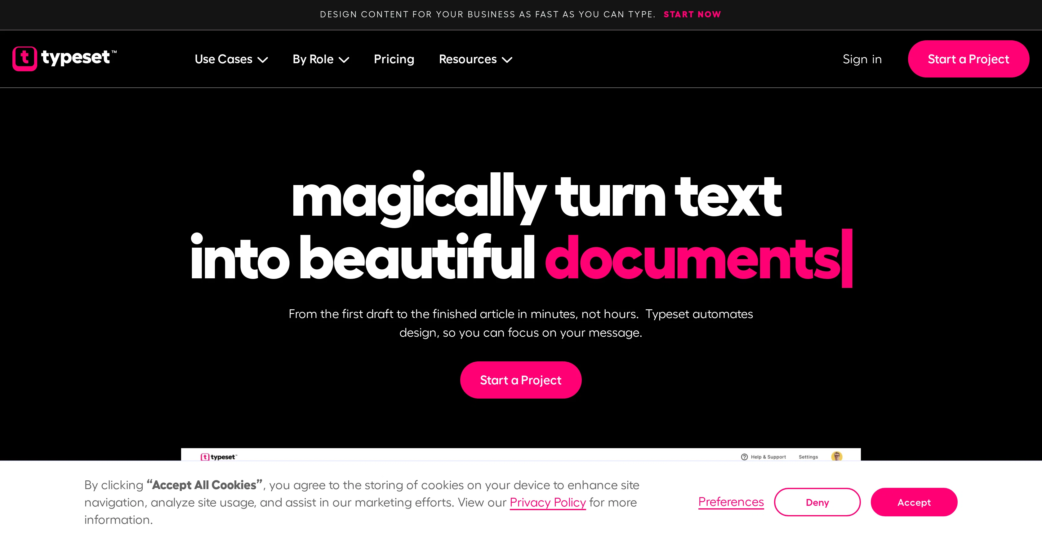 Typeset screenshot