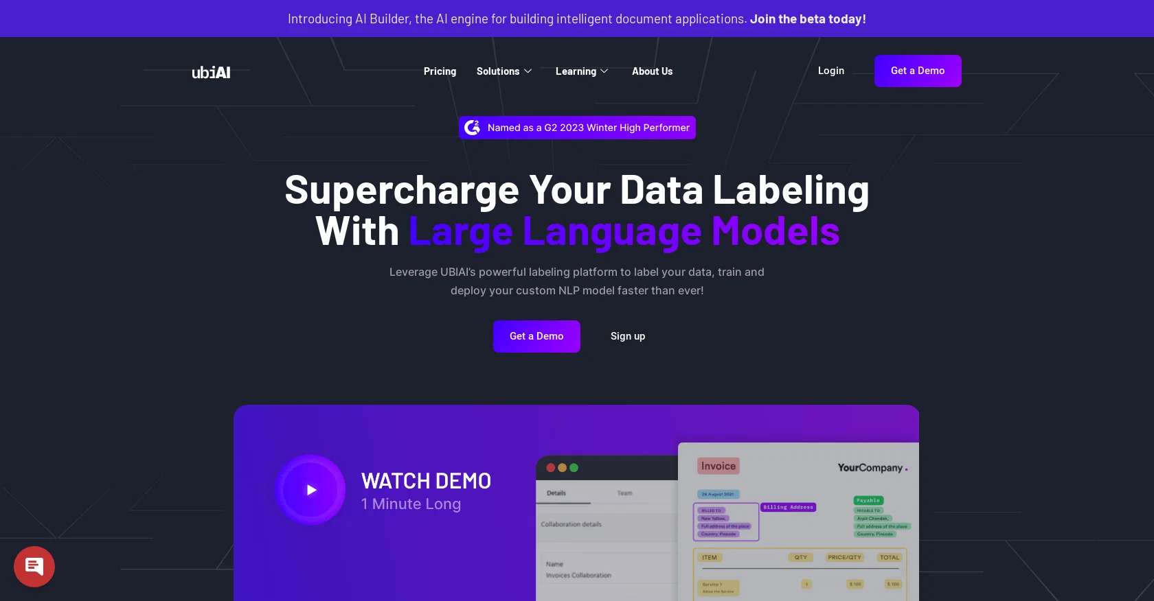 UBIAI screenshot