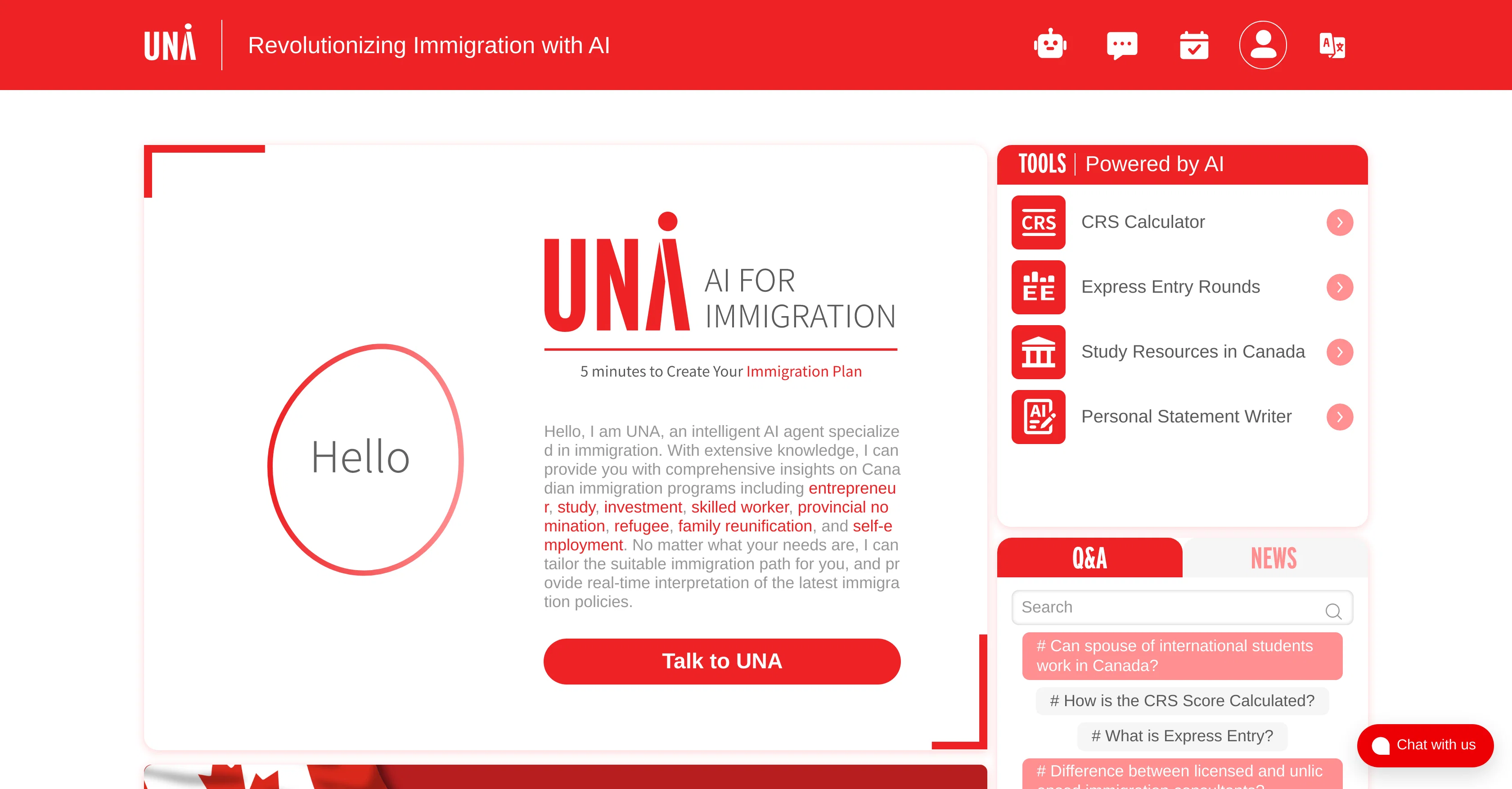 UNA screenshot