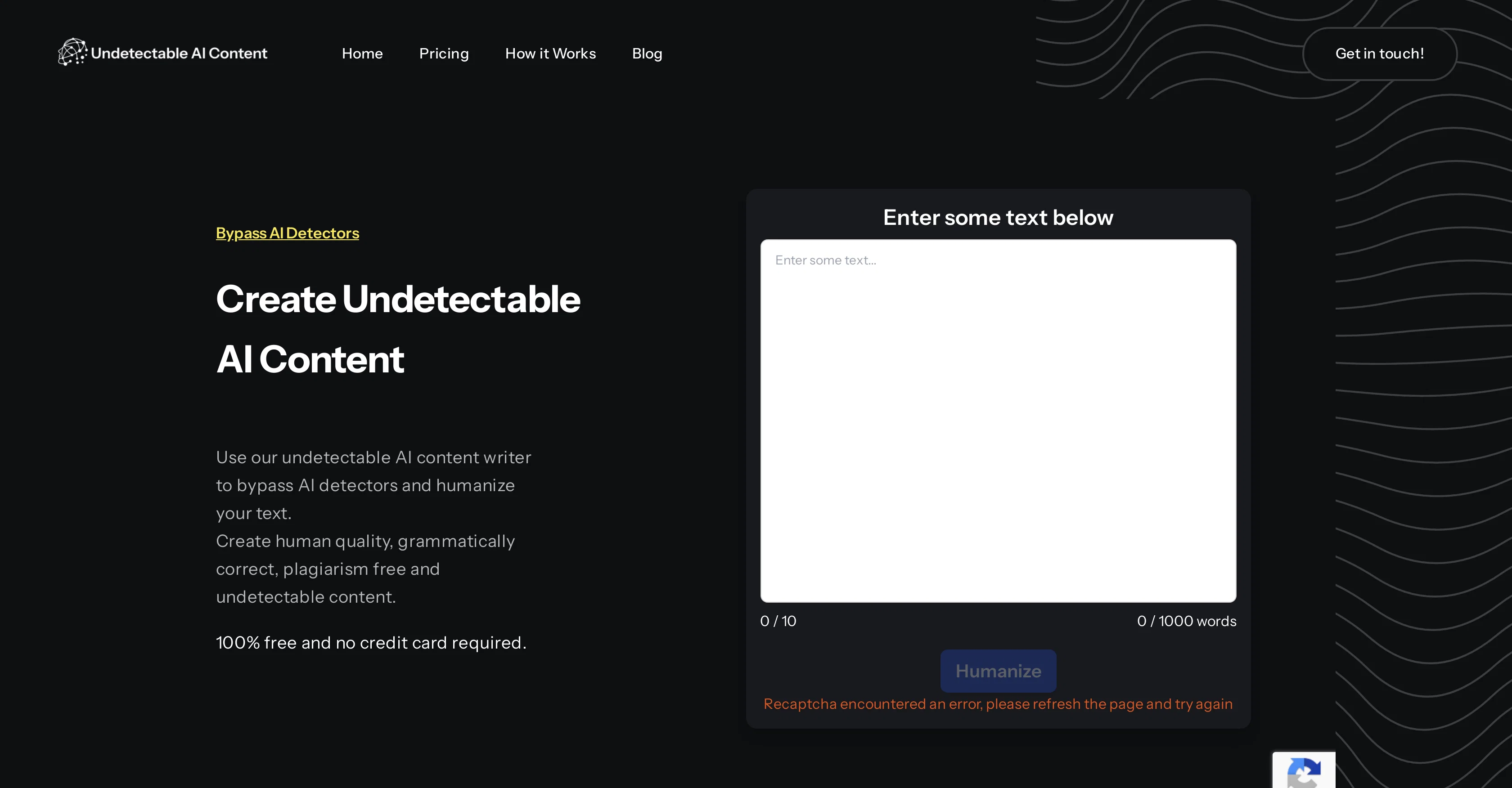Undetectable AI Content screenshot
